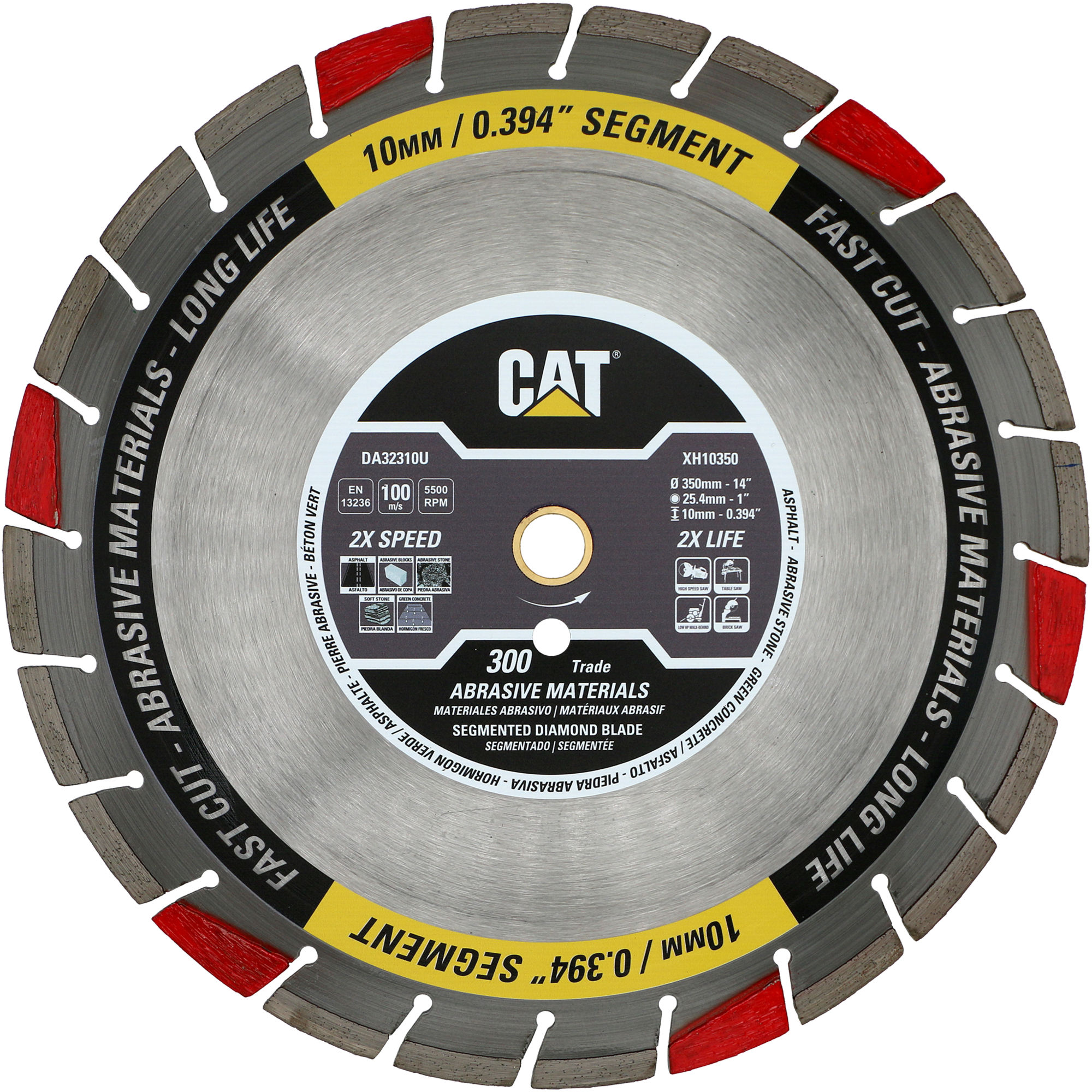 CAT, Cat 300 Trade Abrasive Material Diamond Blade 14”, Blade Diameter 14 in, Included (qty.) 1 Model# DA32310U