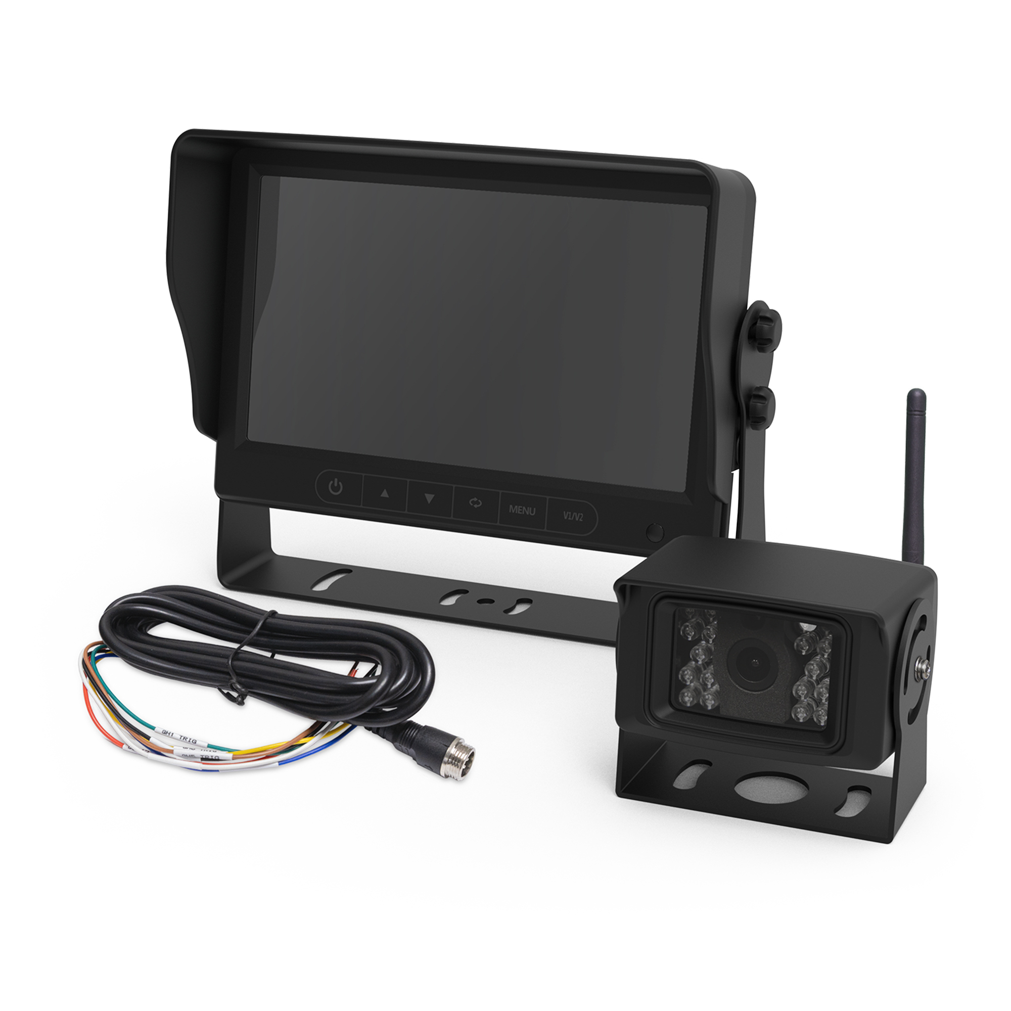 ECCO, CAM SYS,7in.COLOR,12-24V,WIRELESS, Night Vision, Model# K7000B-WK