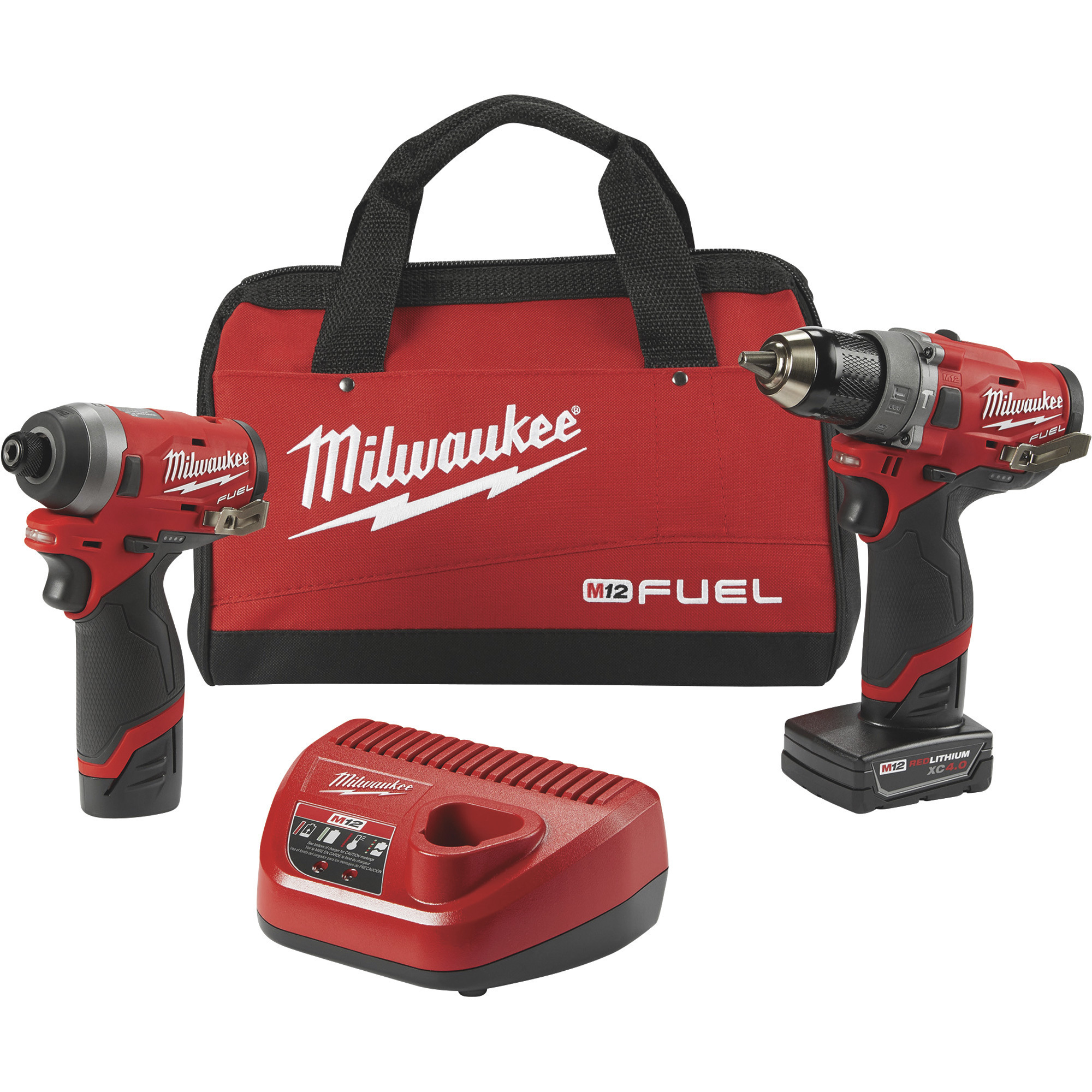 Milwaukee M12 FUEL 2-Tool Cordless Combo Kit, Hammer Drill