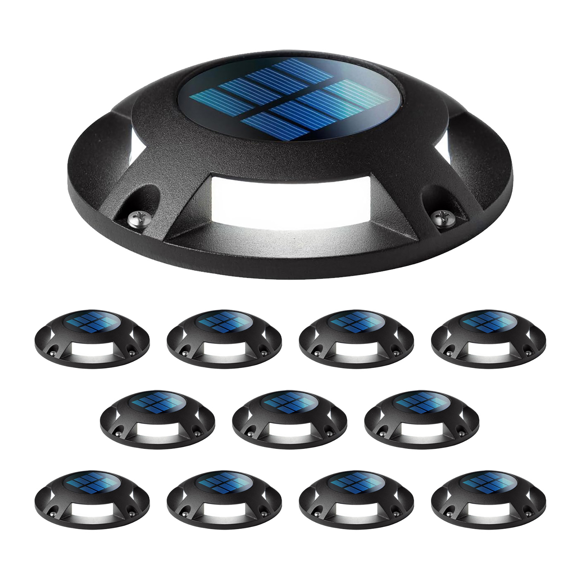 Home Zone Security, Outdoor Solar Deck Lights, Included (qty.) 12 Model# ELJ7965V