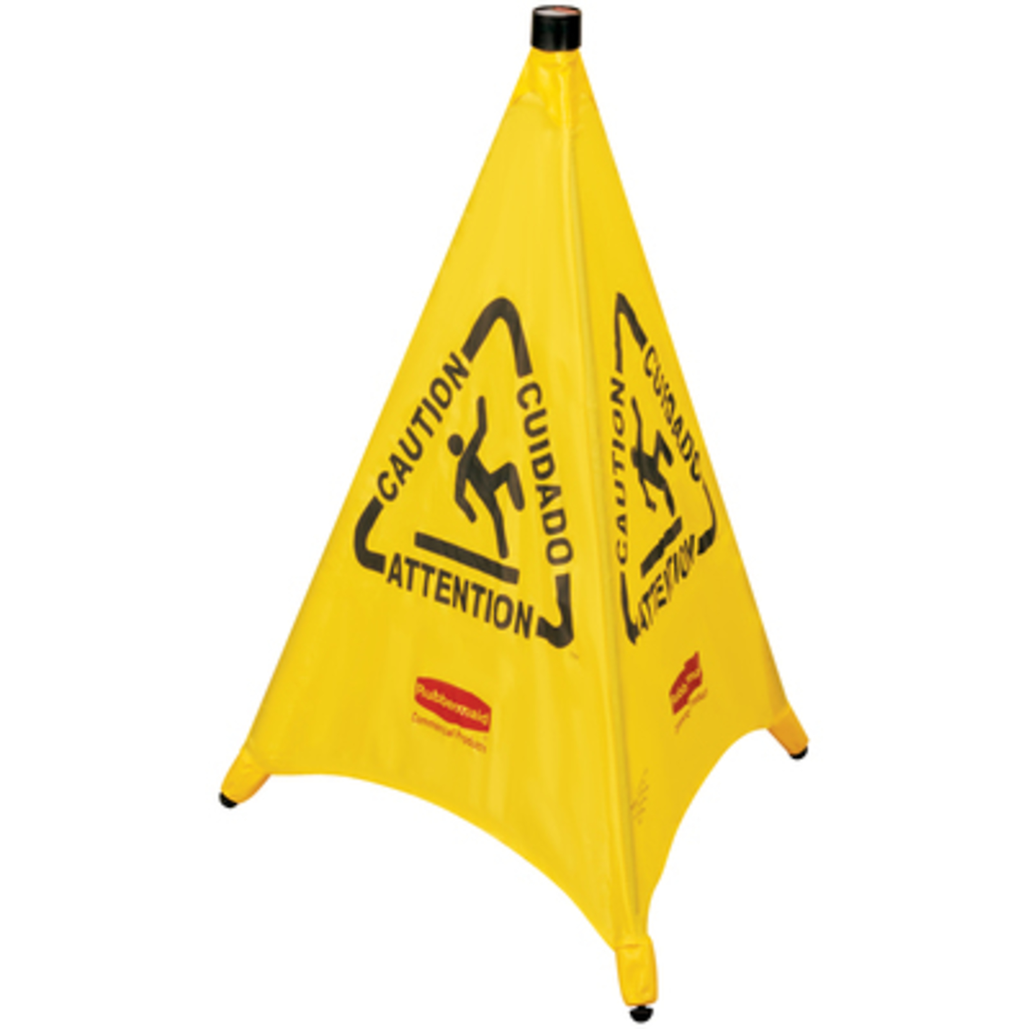 Wet Floor S Cone - 3-Sided Multilingual Pop-U 1/CS, Sign Message Wet Floor, Height 30 in, Width 21 in, Model# JAN107