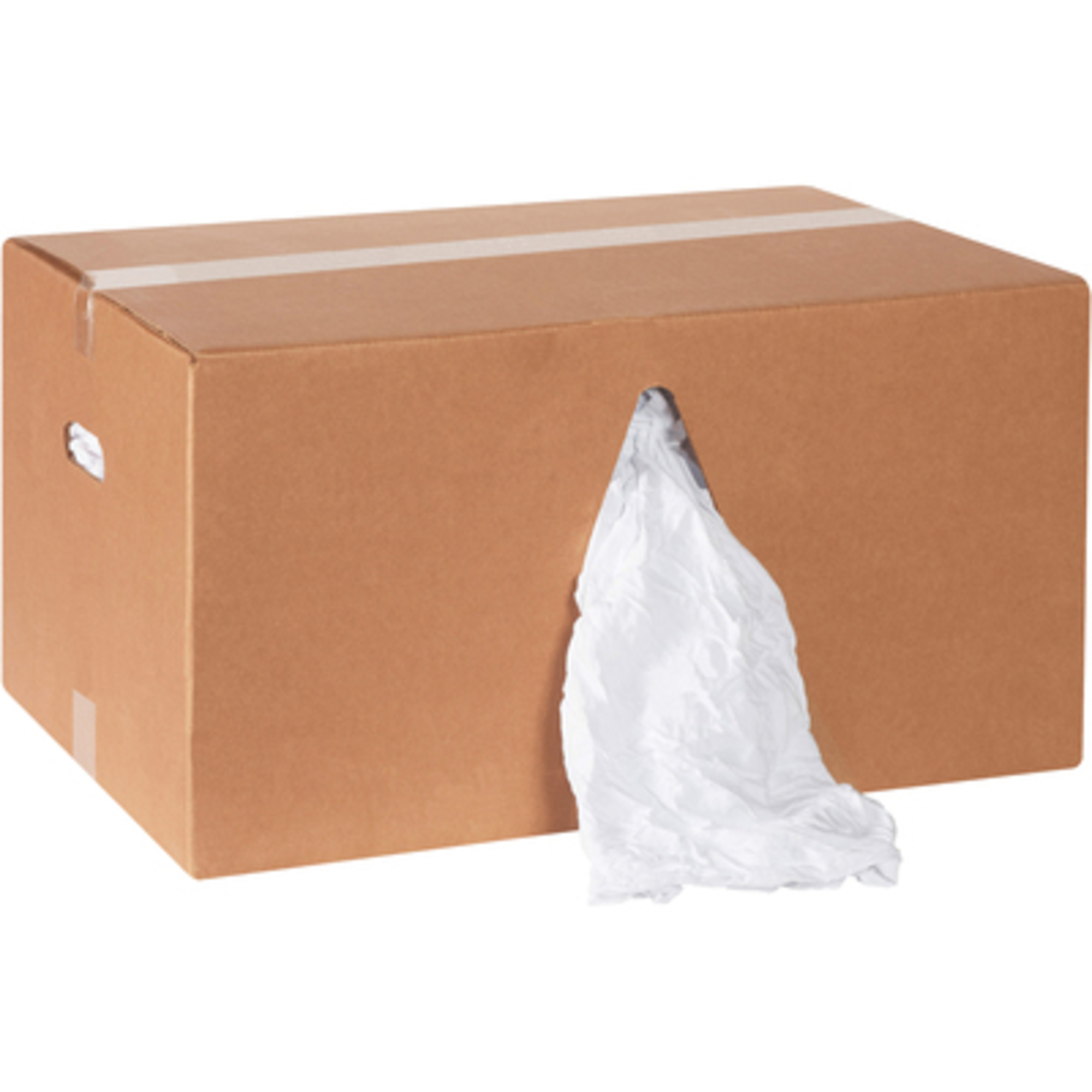 Box of Rags - P White T-Shirt - 25 lb. box 220/CS, Model# BR106