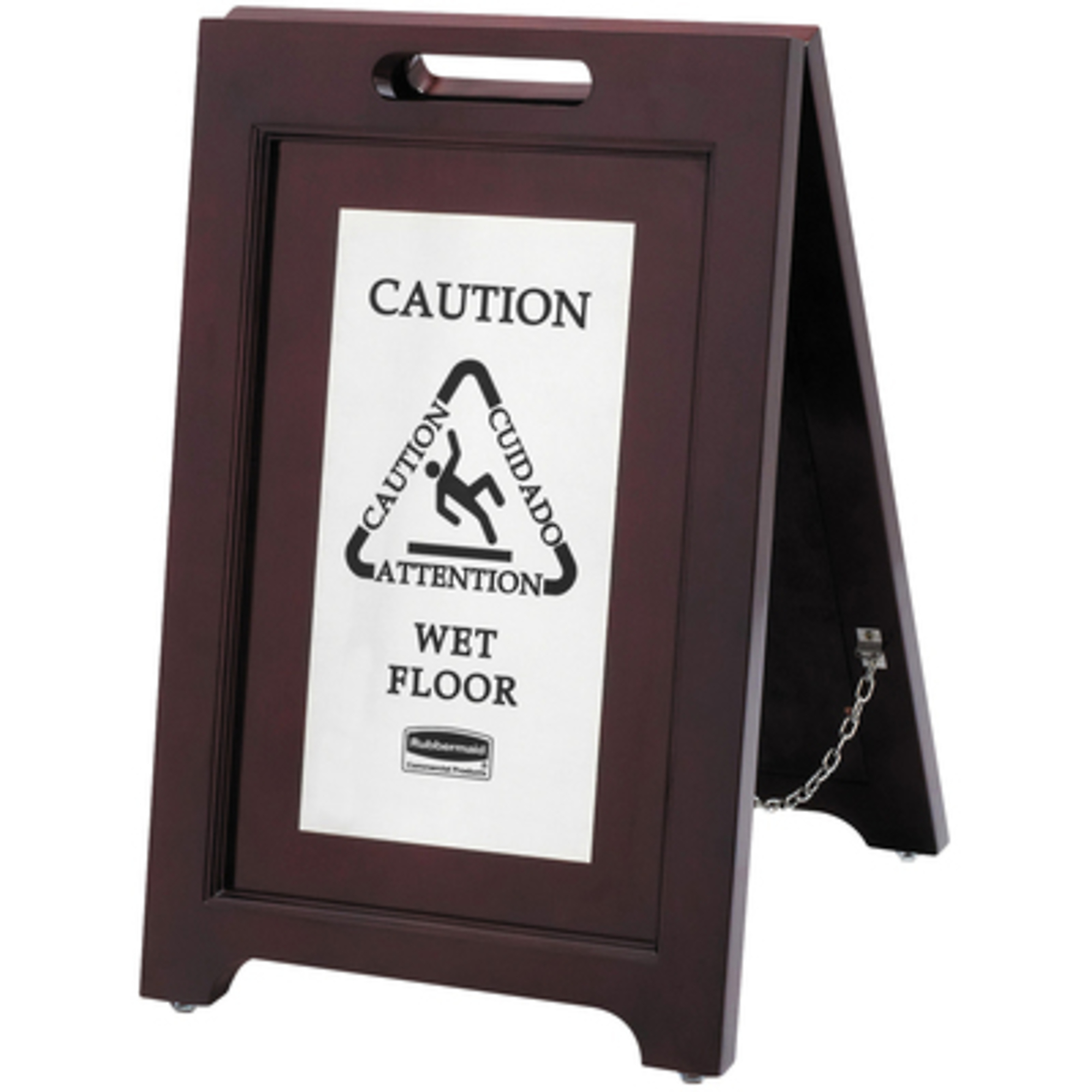 W Wet Floor Sign - 2-Sided Multi-Lingual Stan 1/CS, Sign Message Wet ...