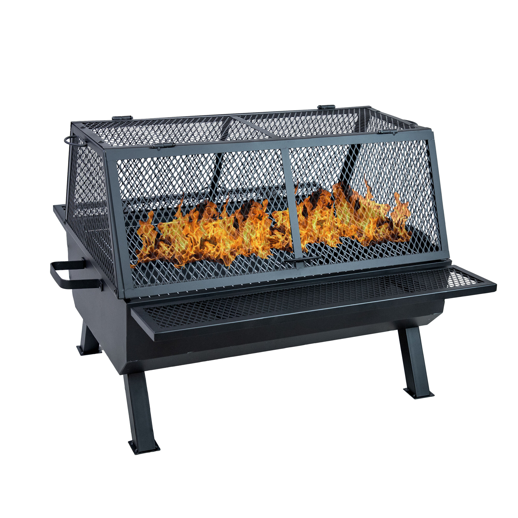 Sunnydaze Decor, Steel Grilling Fire Pit - Black, Model# FSN-1921