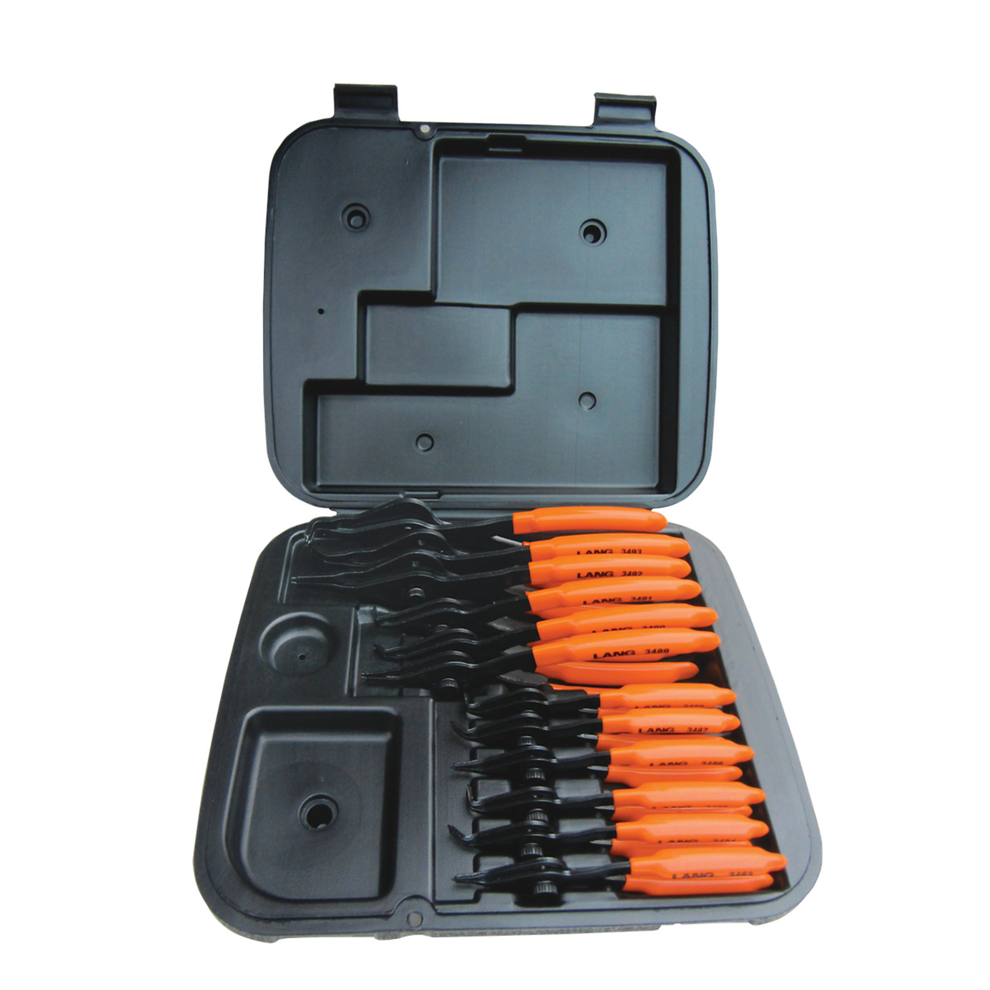 Lang Tools 12-Pc. Combination Internal/External Retaining Ring Pliers Set — Cushioned Grip, Model# KAS3495