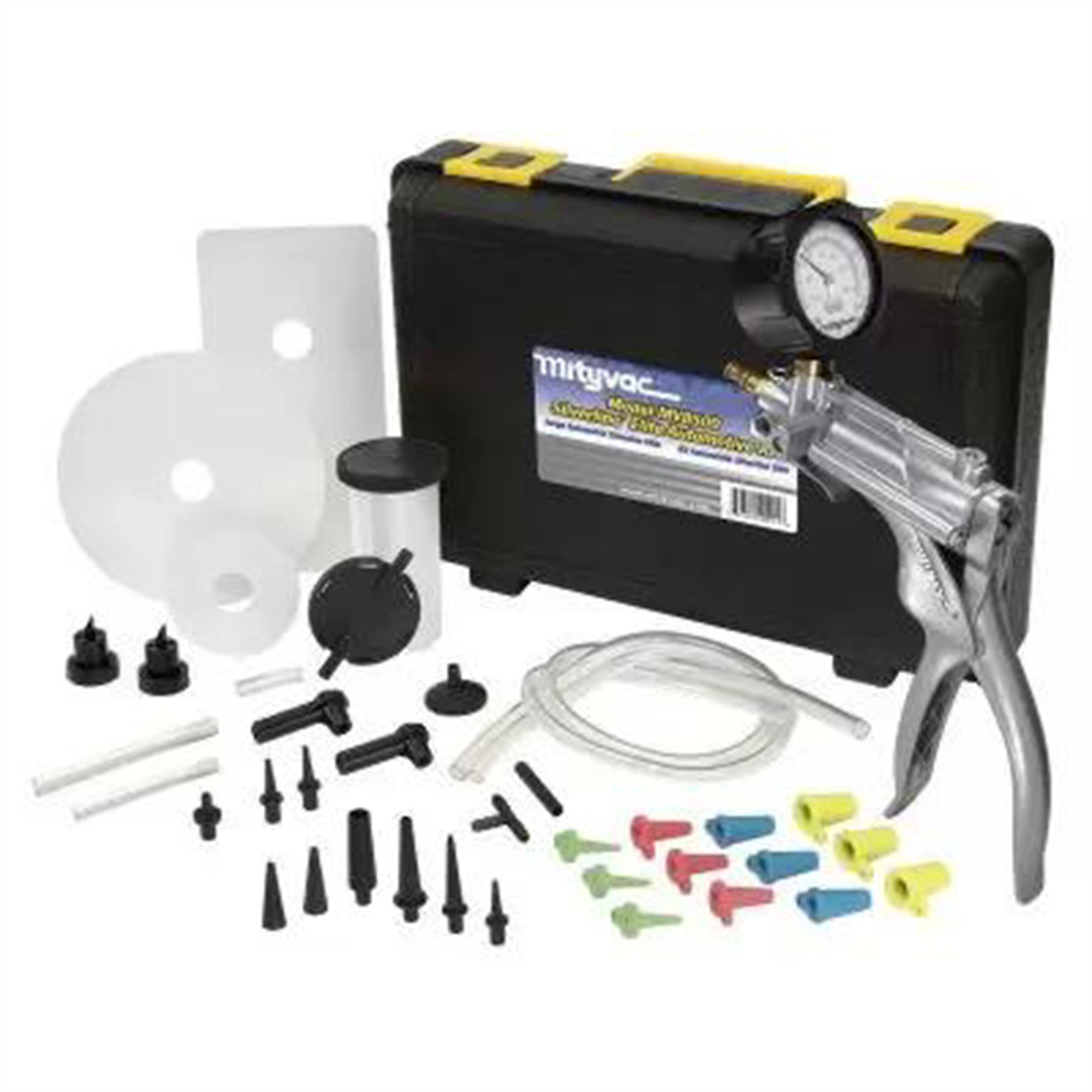 Mityvac Silverline Elite Hand Vacuum/Pressure Pump — Ergonomic Design, Automotive Performance Diagnostics, Model# MITMV8500