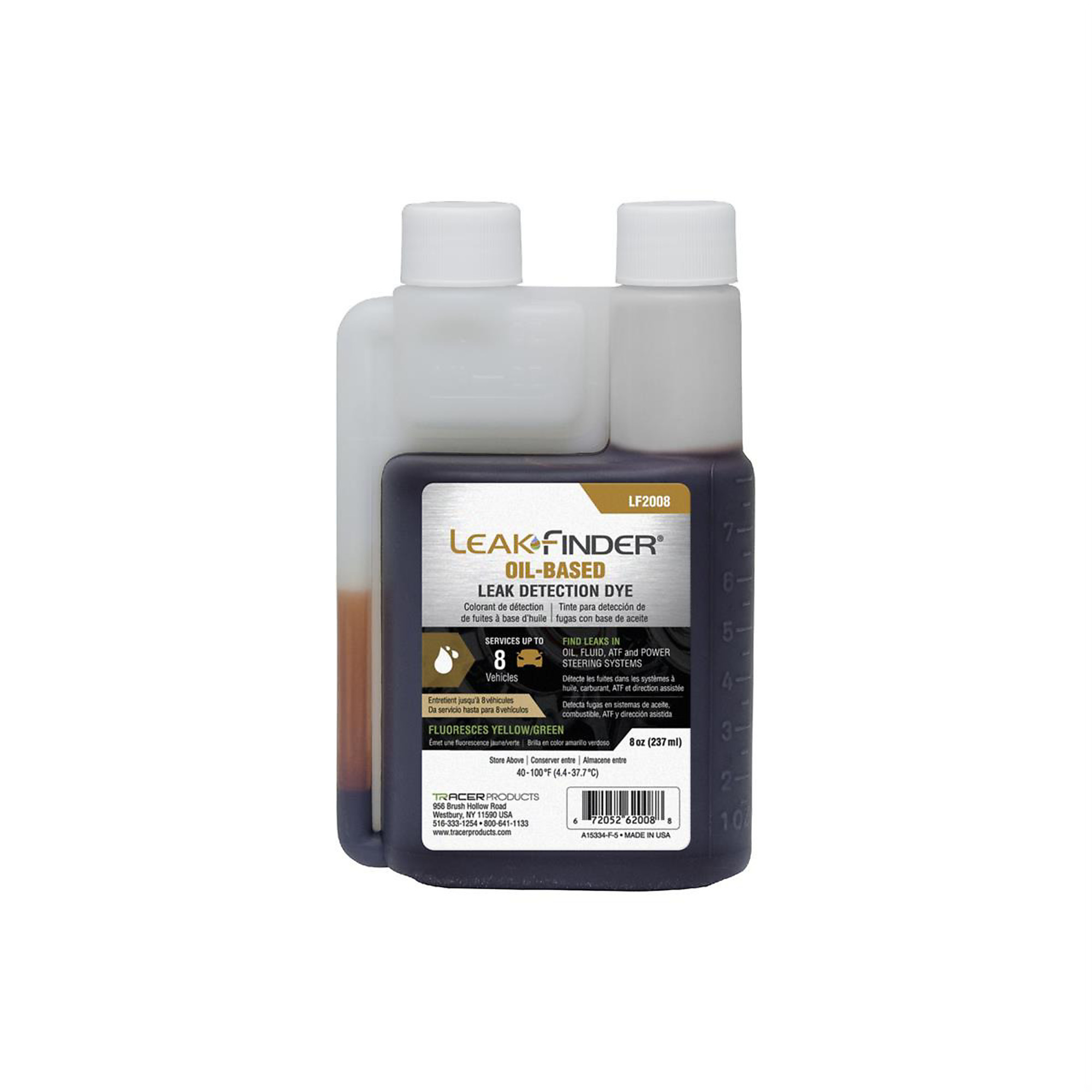 Spectronics Corp/Tracer Leakfinder Oil Dye — 8 Oz. Bottle, Model# TRALF2008