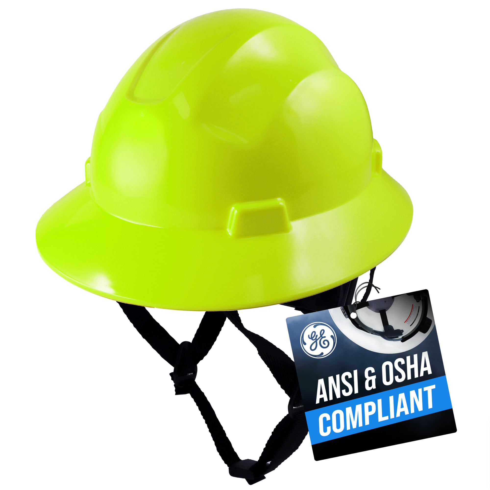 General Electric, SAFETY HI-VIS FULL BRIM HARD HAT NON-VENTED, Model# GH329HN