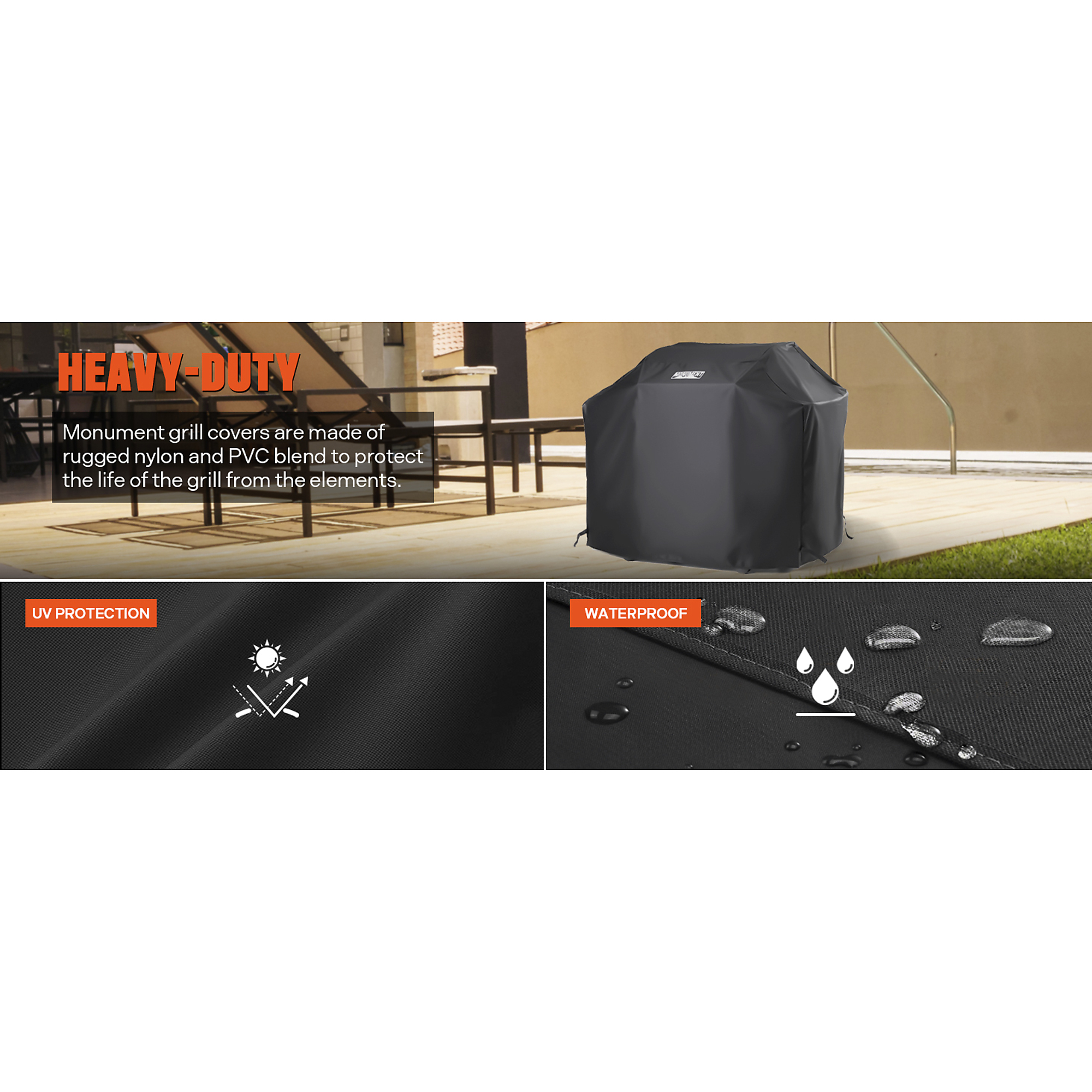 Monument Grills, Heavy Duty Grill Cover, Model# 98475