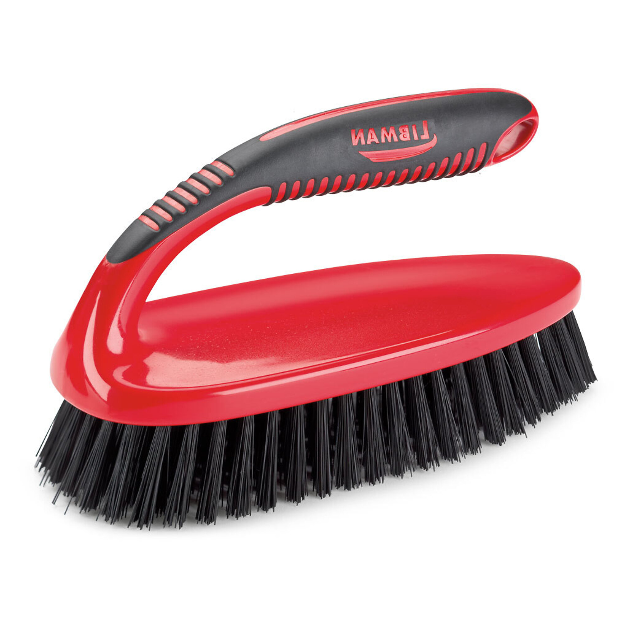 Libman Commercial, Big Scrub Brush Red 4PK, Width 8 in, Handle Length 8 in, Included (qty.) 4 Model# 567 4PK