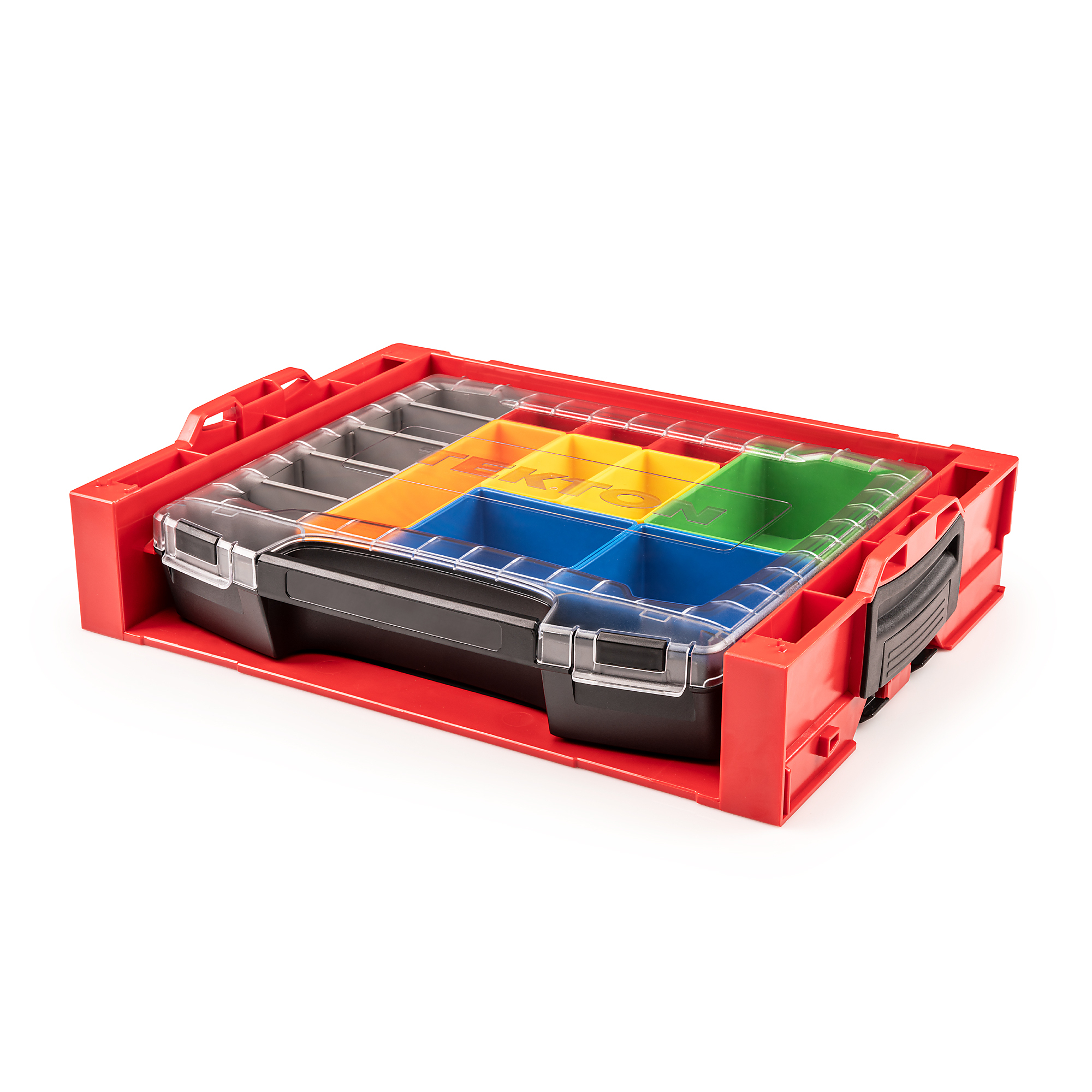 TEKTON Lidded Drawer (i-BOXX) with 10-Piece Organizer Bin Set in Stacking Drawer Rack | OLB94020