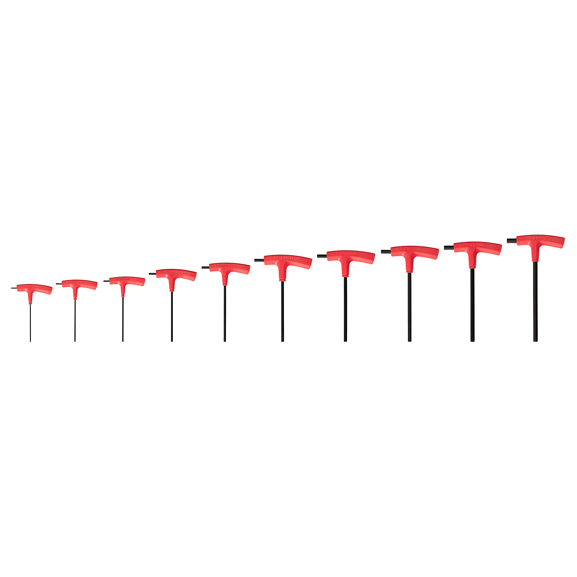 TEKTON Flat End Hex T-Handle Key Set, 10-Piece (2 - 10 mm) | KTX90202