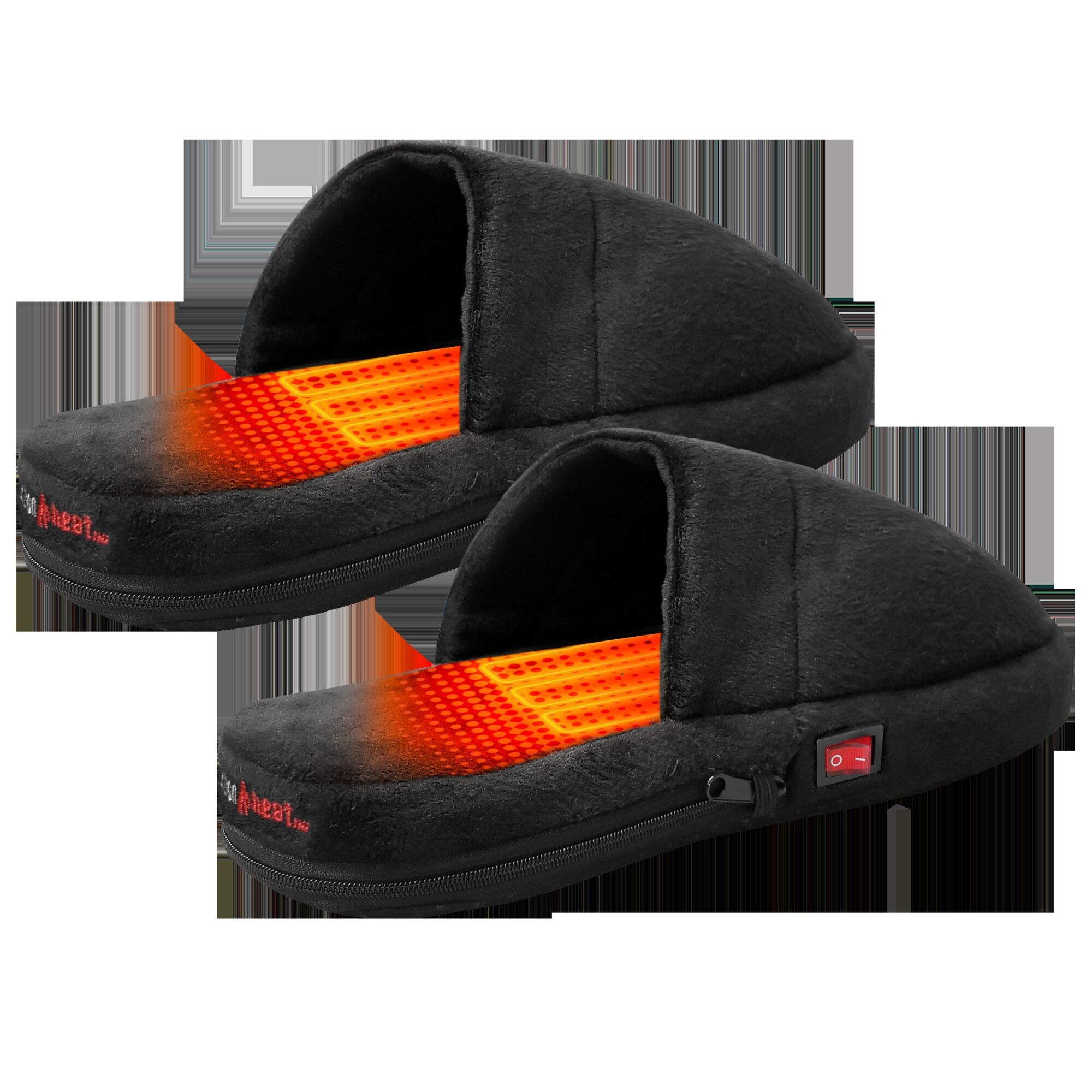 Action Heat, ActionHeat AA Heated Slippers, Size One Size, Color Black, Model# AH-SLIP-AA-01