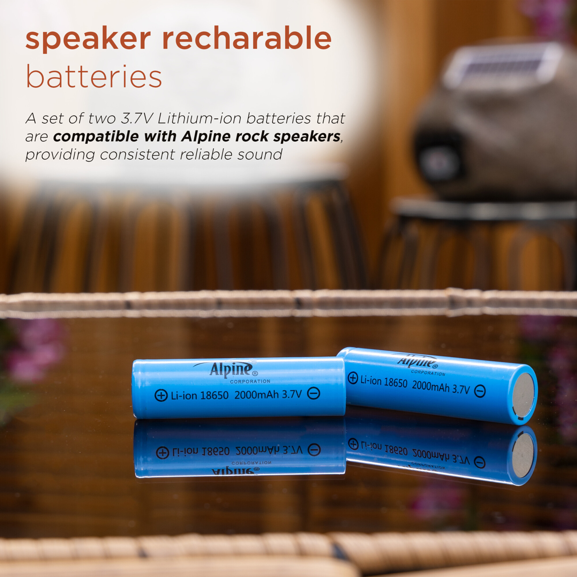 Alpine Corporation, Li-ion Rechargeable Battery,2 Pack 3.7V 2000mAh ...