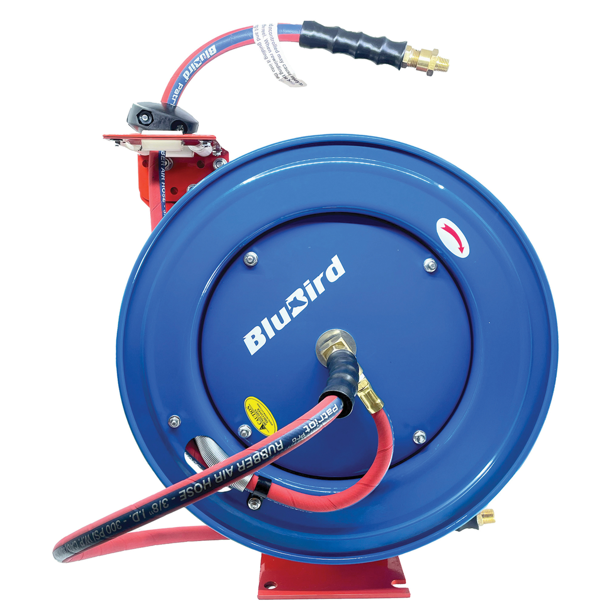 Patriot Pro, 1/2in.x50ft. Patriot Pro Rubber Air Hose Reel, Hose Diameter 1/2 in, Hose Length 50 ft, Model# PPRHD1250