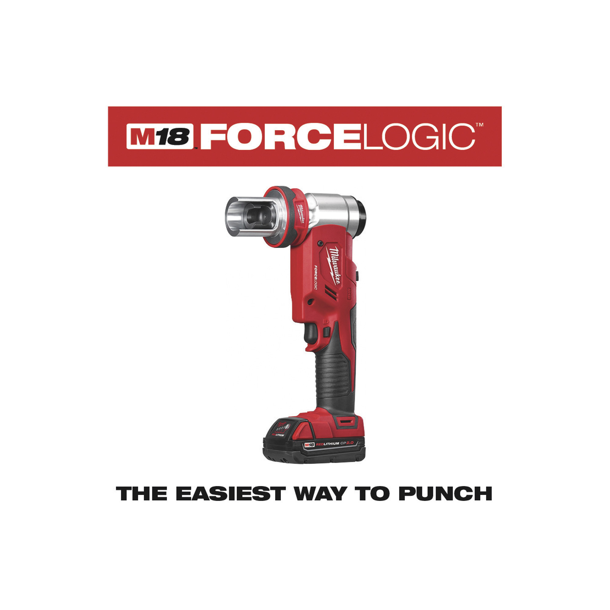 Milwaukee ForceLogic M18 Cordless 10 Ton Knockout Tool Kit 1 2in