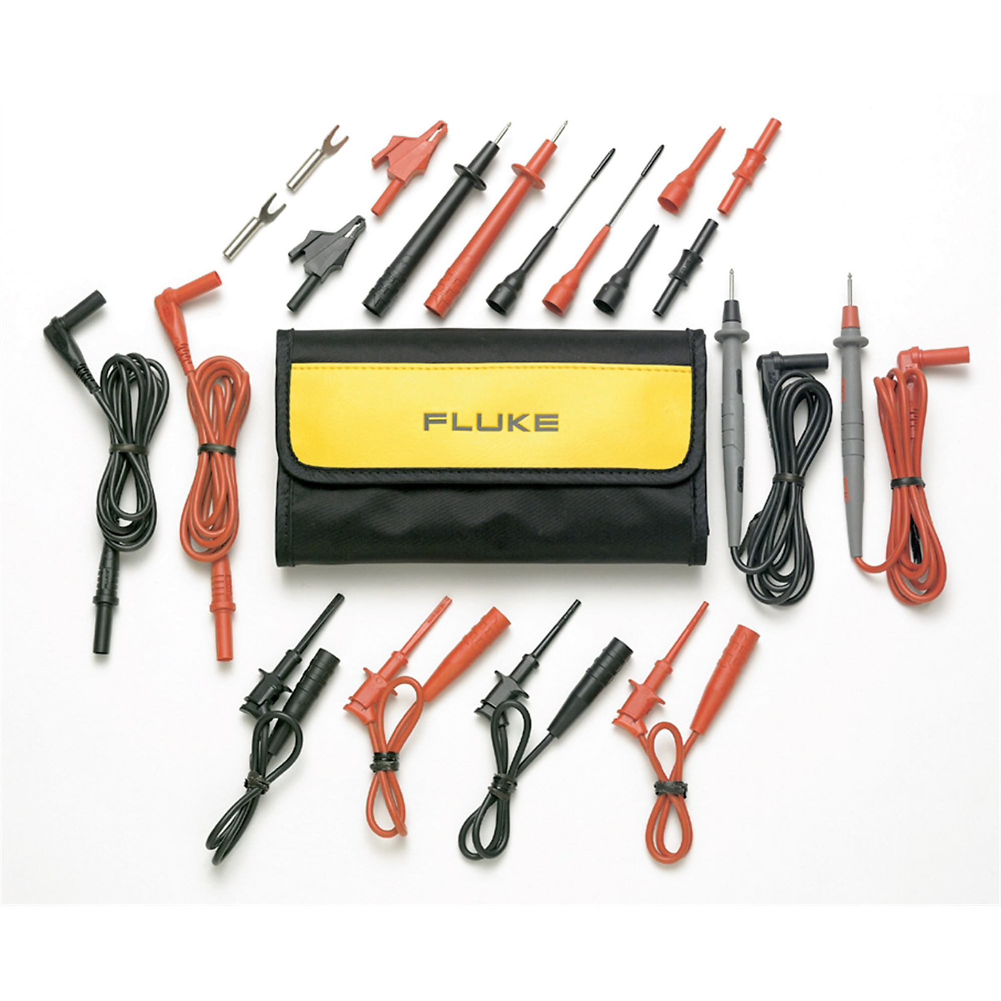Fluke Deluxe Electronic Test Lead Set — Silicone Insulated, Model# FLUTL81A
