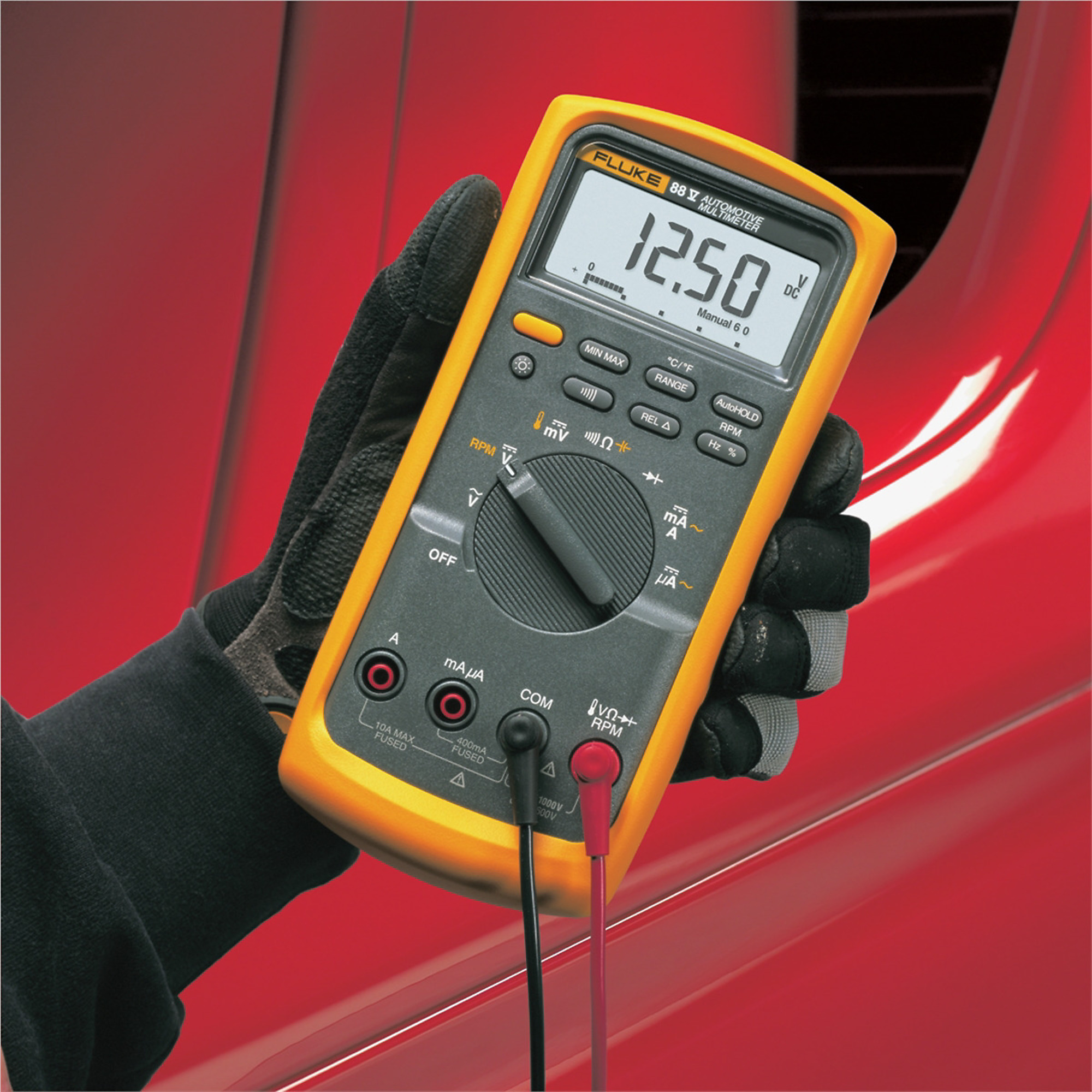 Fluke Digital Multimeter — Auto, Stand Alone, Model# FLU88-5