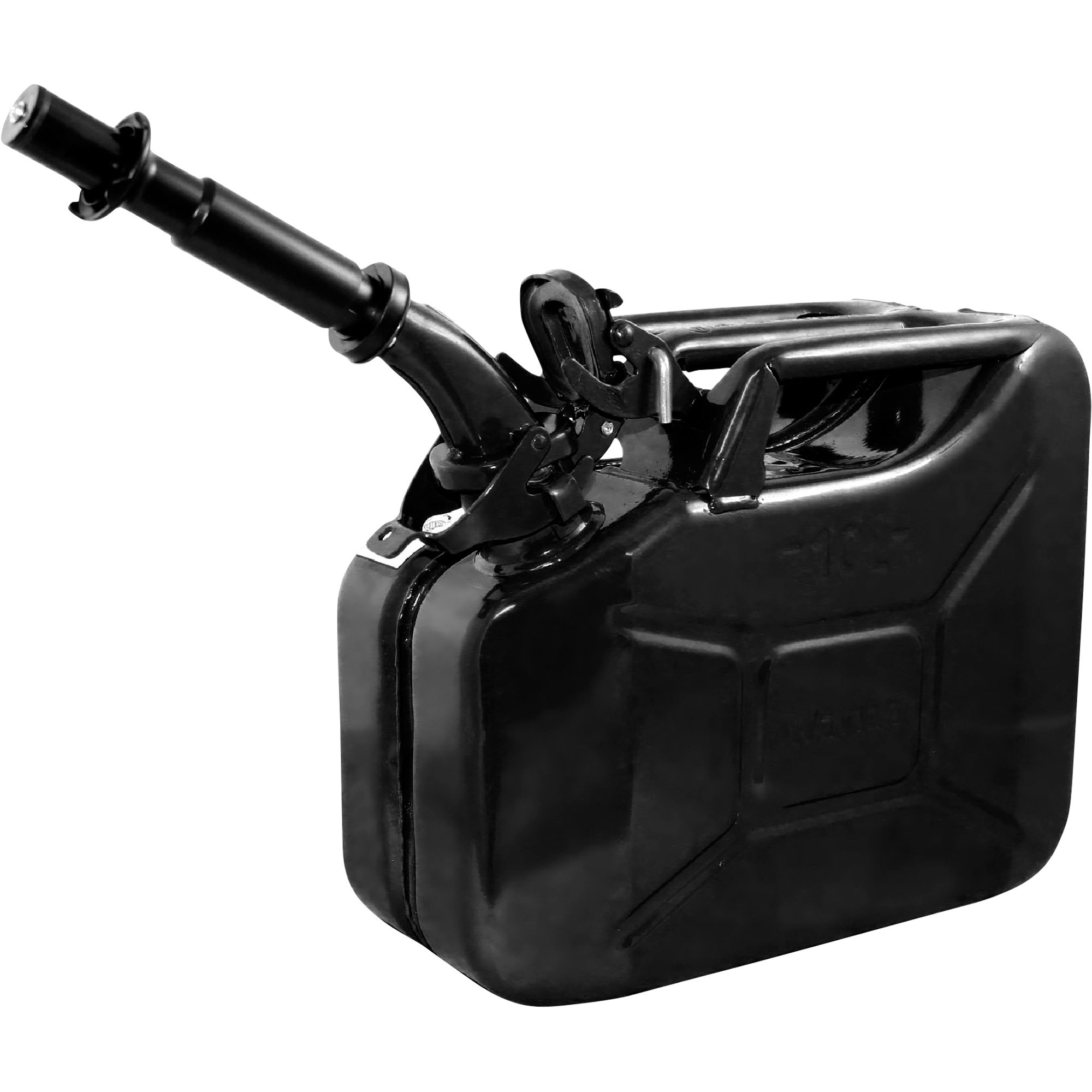 Wavian Leakproof Steel Gas Can — 10-Liter, Black, Model# 3024