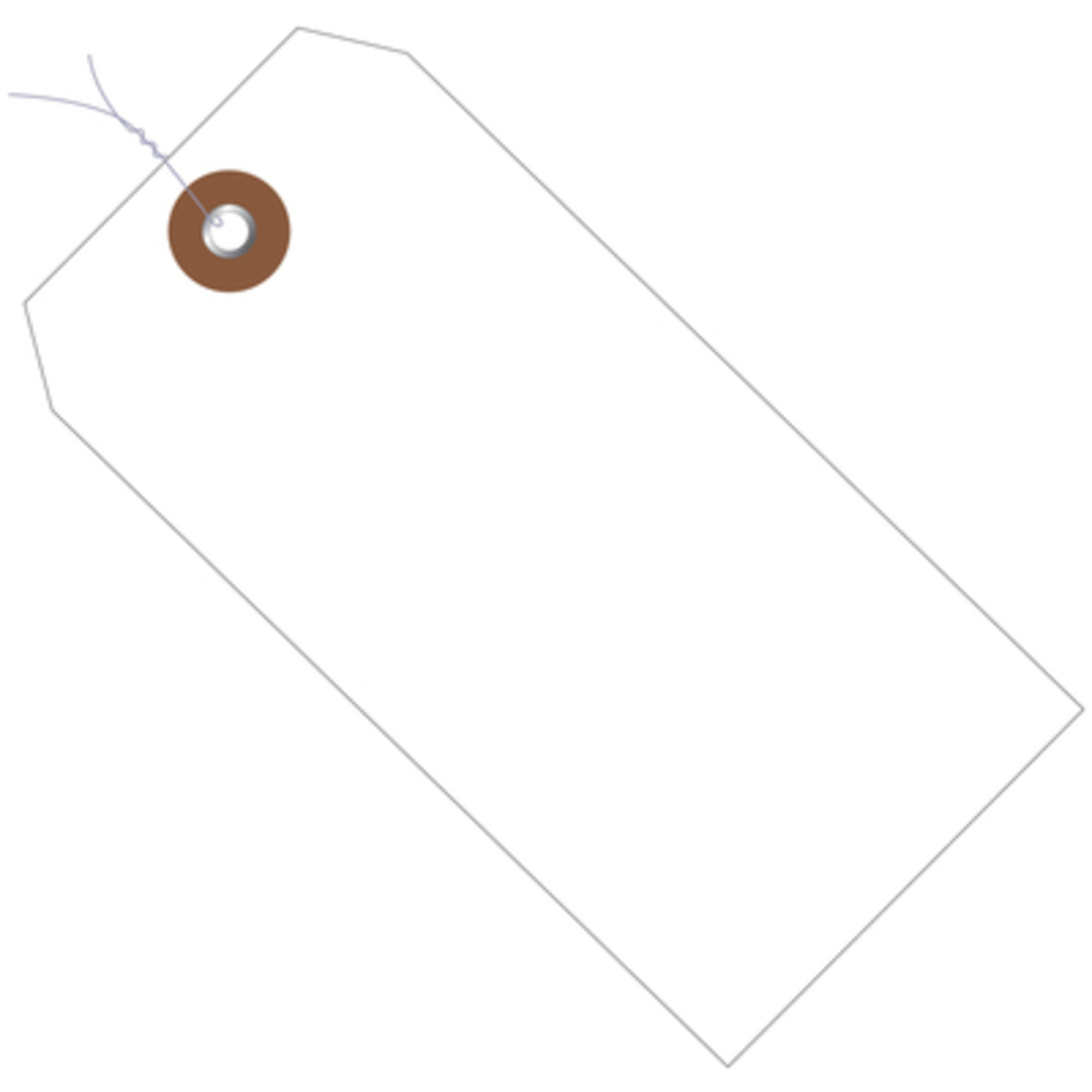 6 1/4 x 3 1/8in. W Plastic Shp Tgs - P-W 100/CS, Model# G26057W