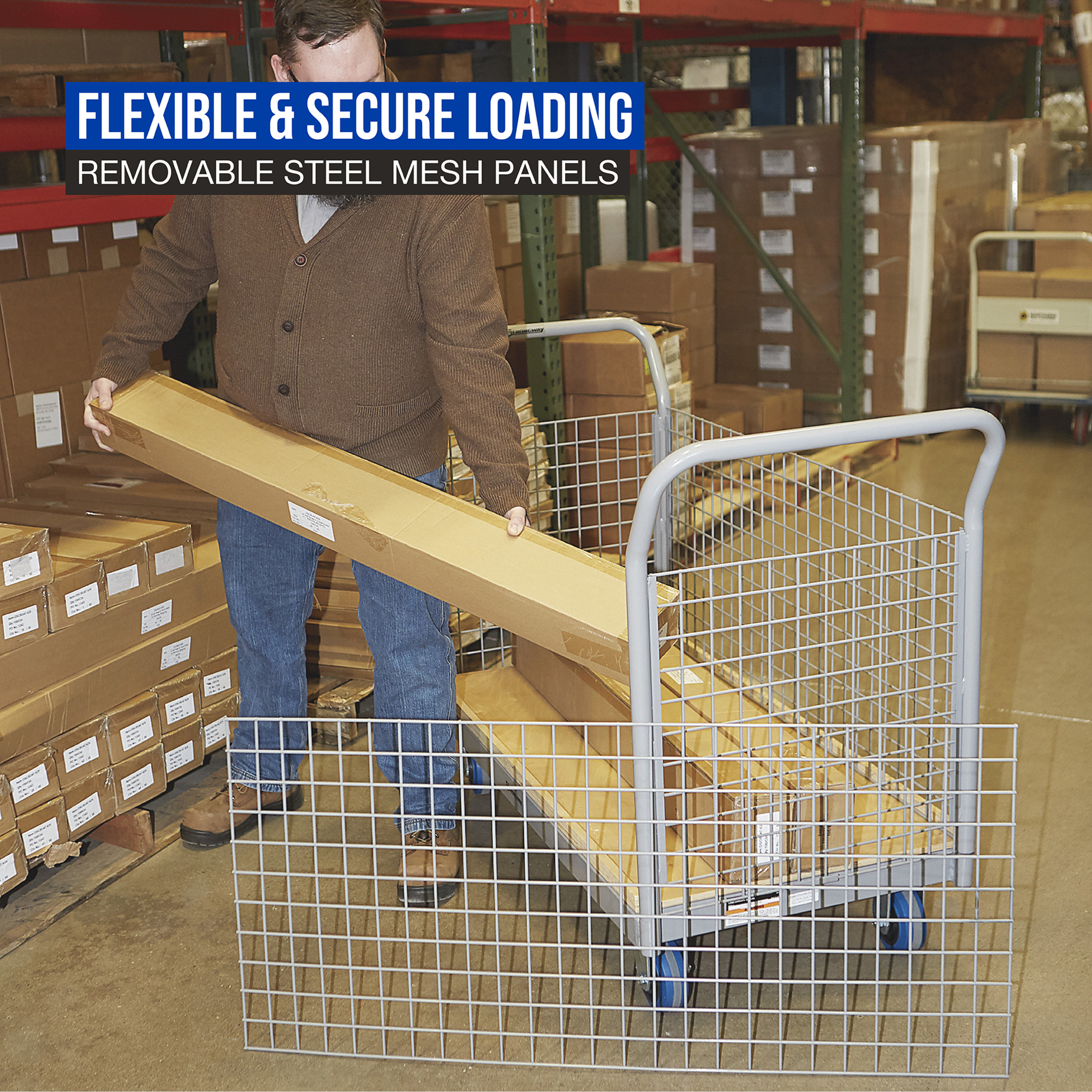 Strongway SidePanel Platform Cart, 2000Lb. Capacity, 48in.L x 24in.W