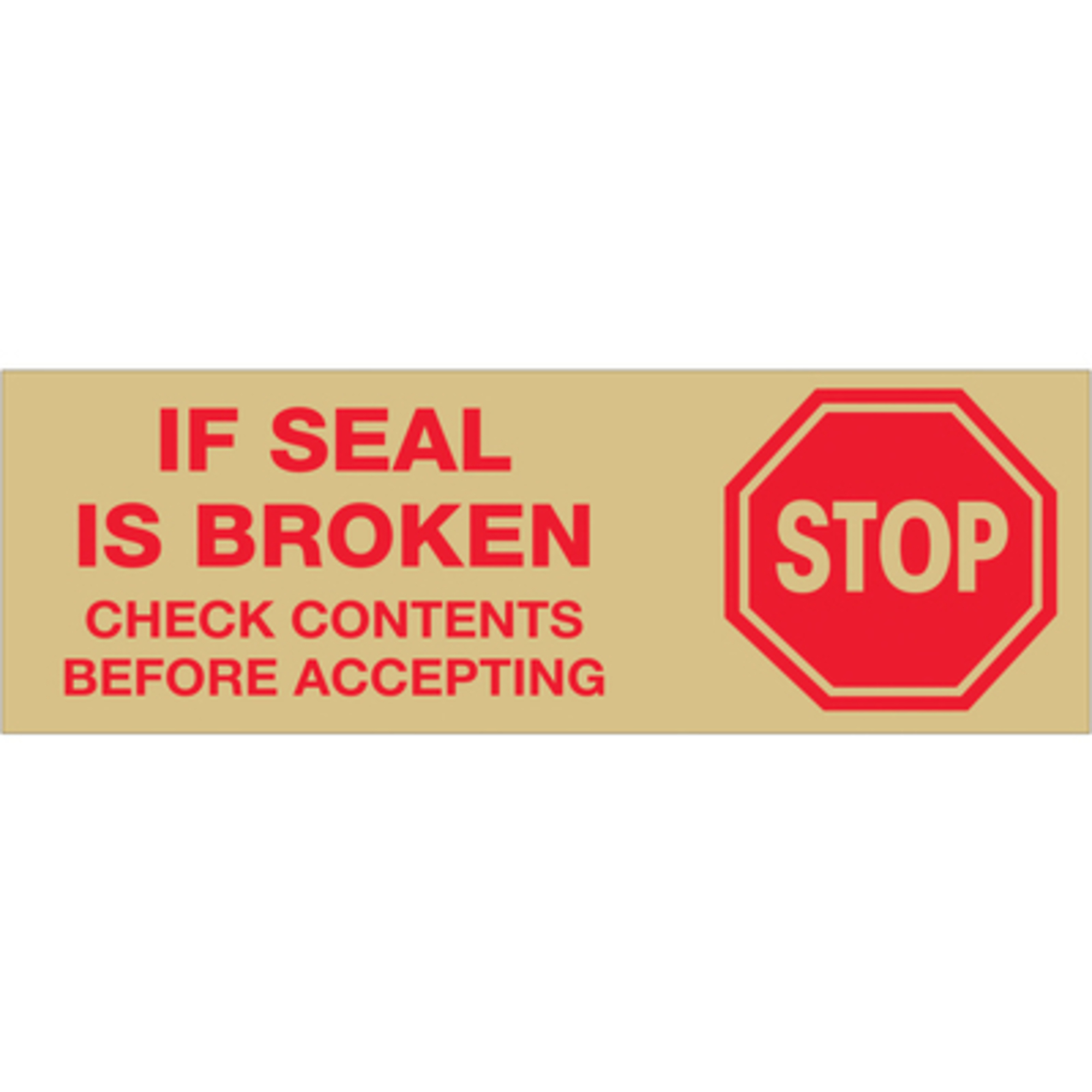 2in. x 110 yds. - "Stop If Seal Is Br." T L 36/CS, Model# T902P01T