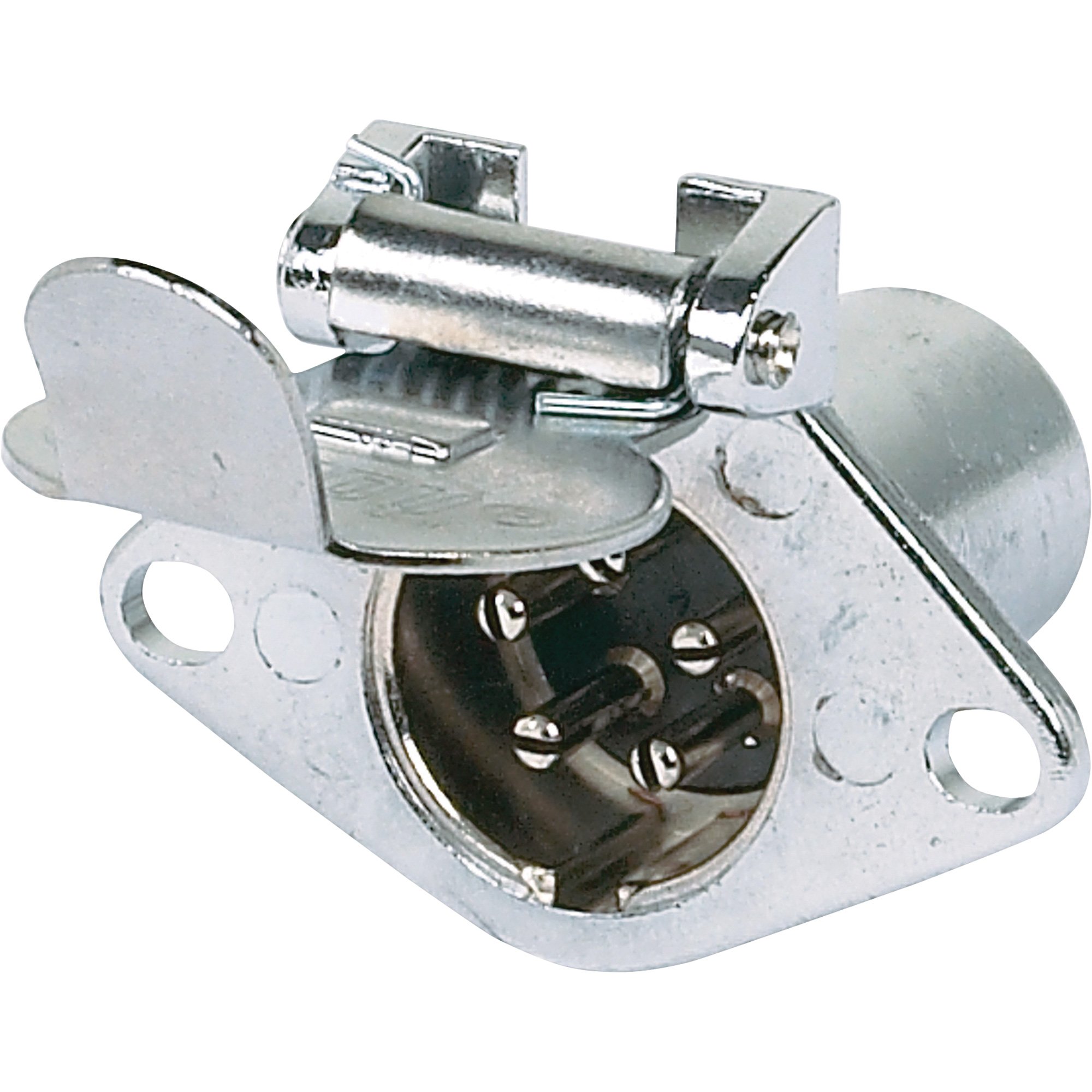 Hopkins Towing Solutions 5 Pole Round Trailer Wiring Connector — Vehicle Side, Model# 48365