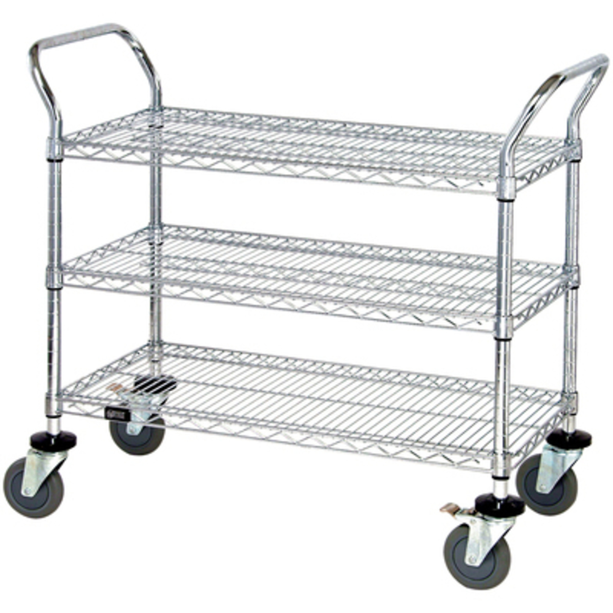 48 x 24 x 38in. - 3 Shelf Heavy. Wire Carts 1/CS, Total Capacity 1 lb, Model# WSC4824383