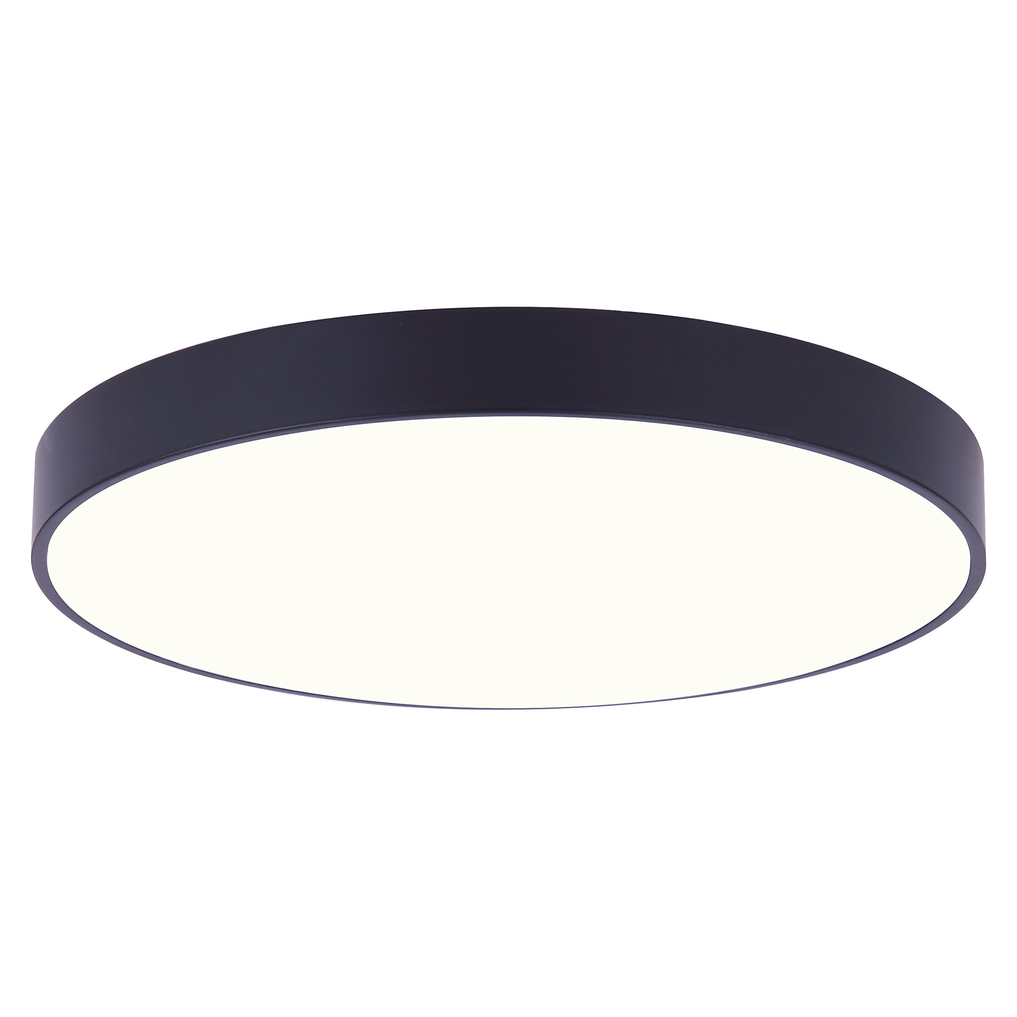 Canarm, LED Edgeless Flush Mount,14in. Black Dimmable, Power Source Hardwired, Number of Lights 1 Primary Color Black, Model# DL-14F-30WS-BK-C