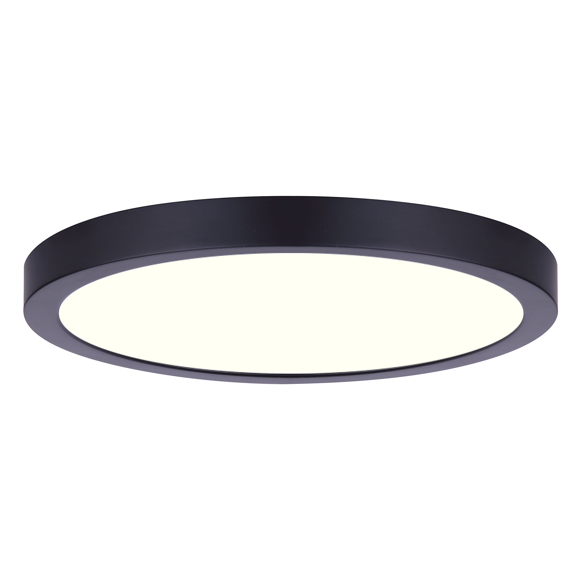Canarm, LED Disk,15in. MBK, Dimmable, Power Source Hardwired, Number of Lights 1 Primary Color Black, Model# DL-15C-30FC-BK-C