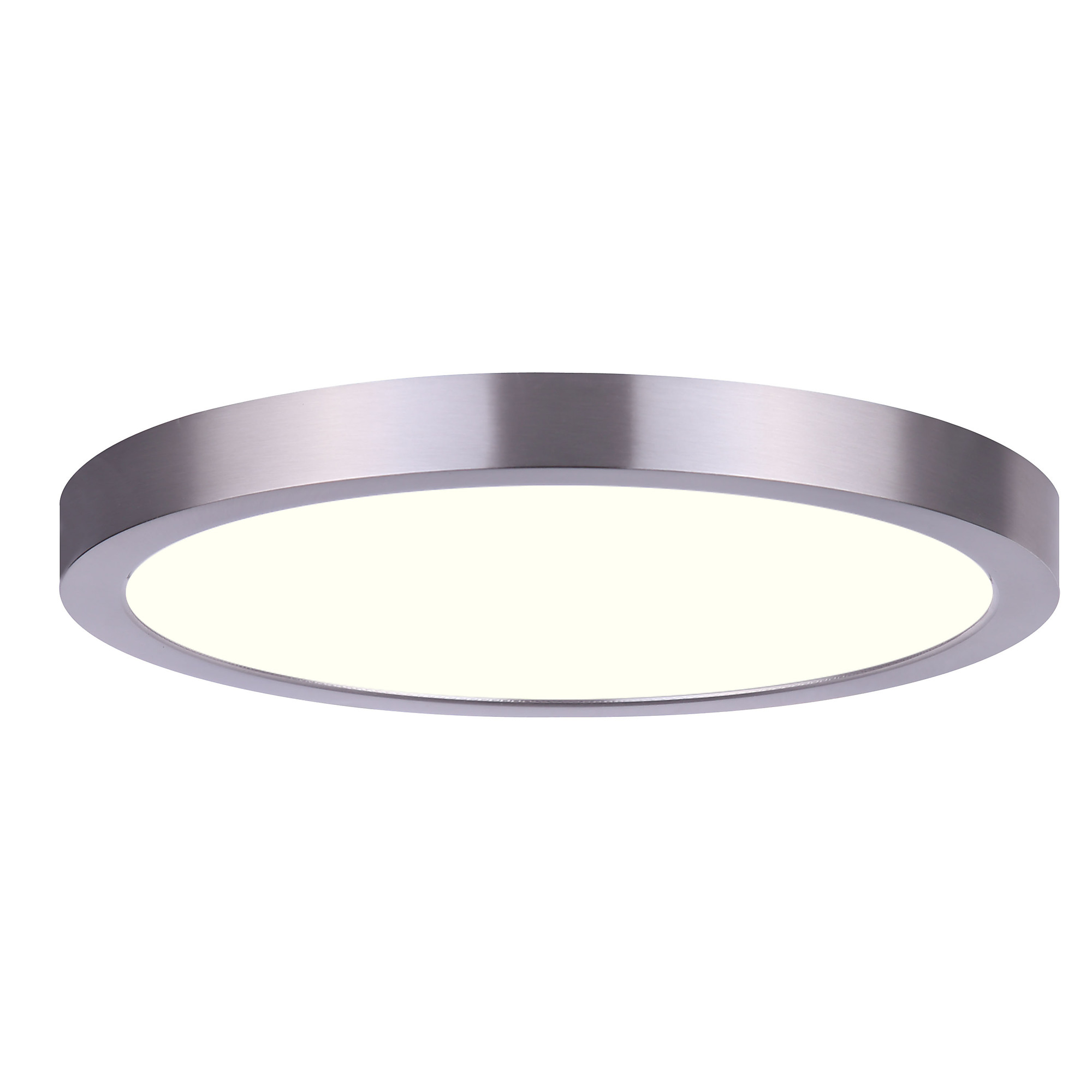 Canarm, LED Disk, 15in. BN Dimmable, Power Source Hardwired, Number of Lights 1 Primary Color Silver, Model# DL-15C-30FC-BN-C