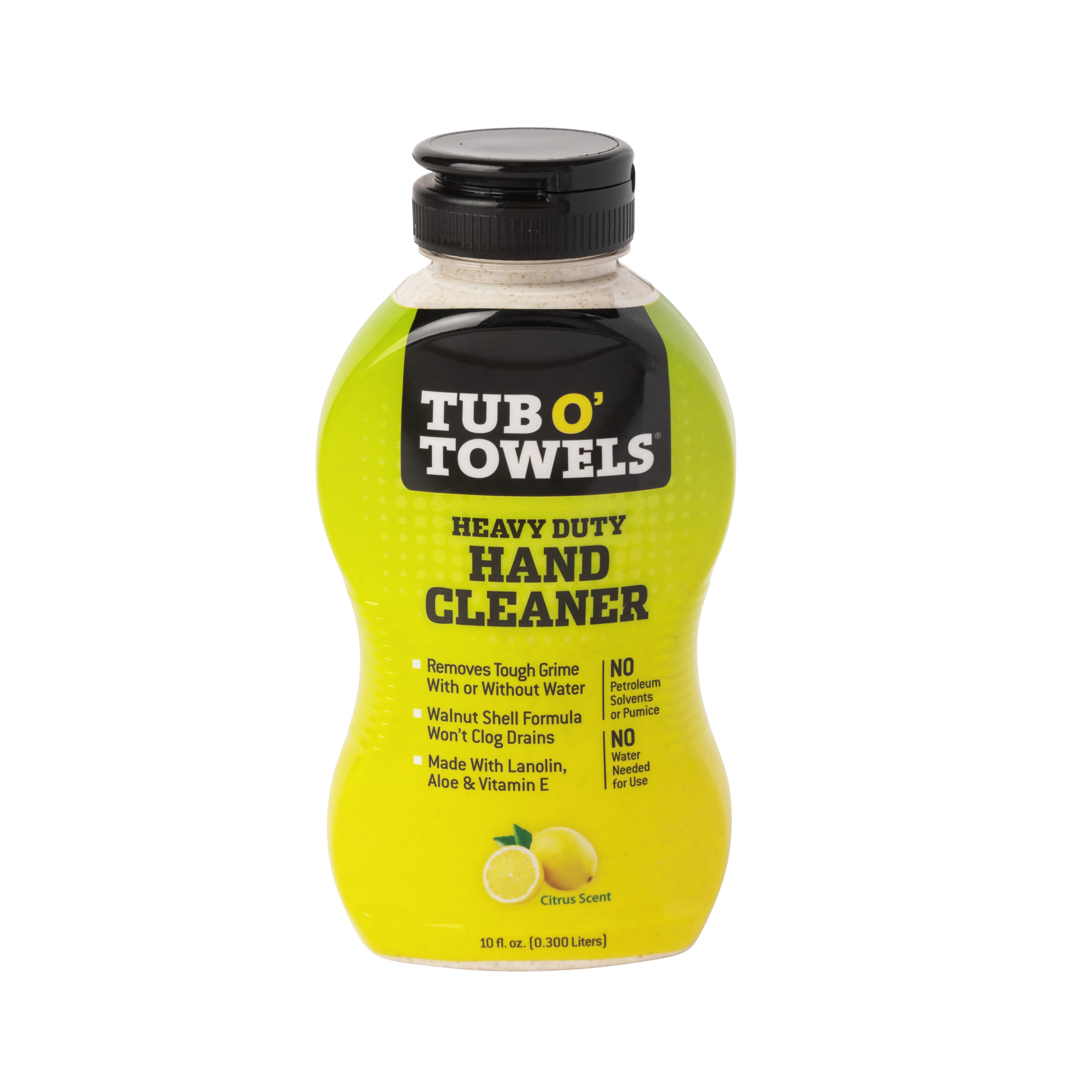 Tub O' Towels, Heavy Duty Hand Cleaner, 10 oz. Squeeze Bottle, Ounces 10 oz, Scent Type Citrus, Model# TS10