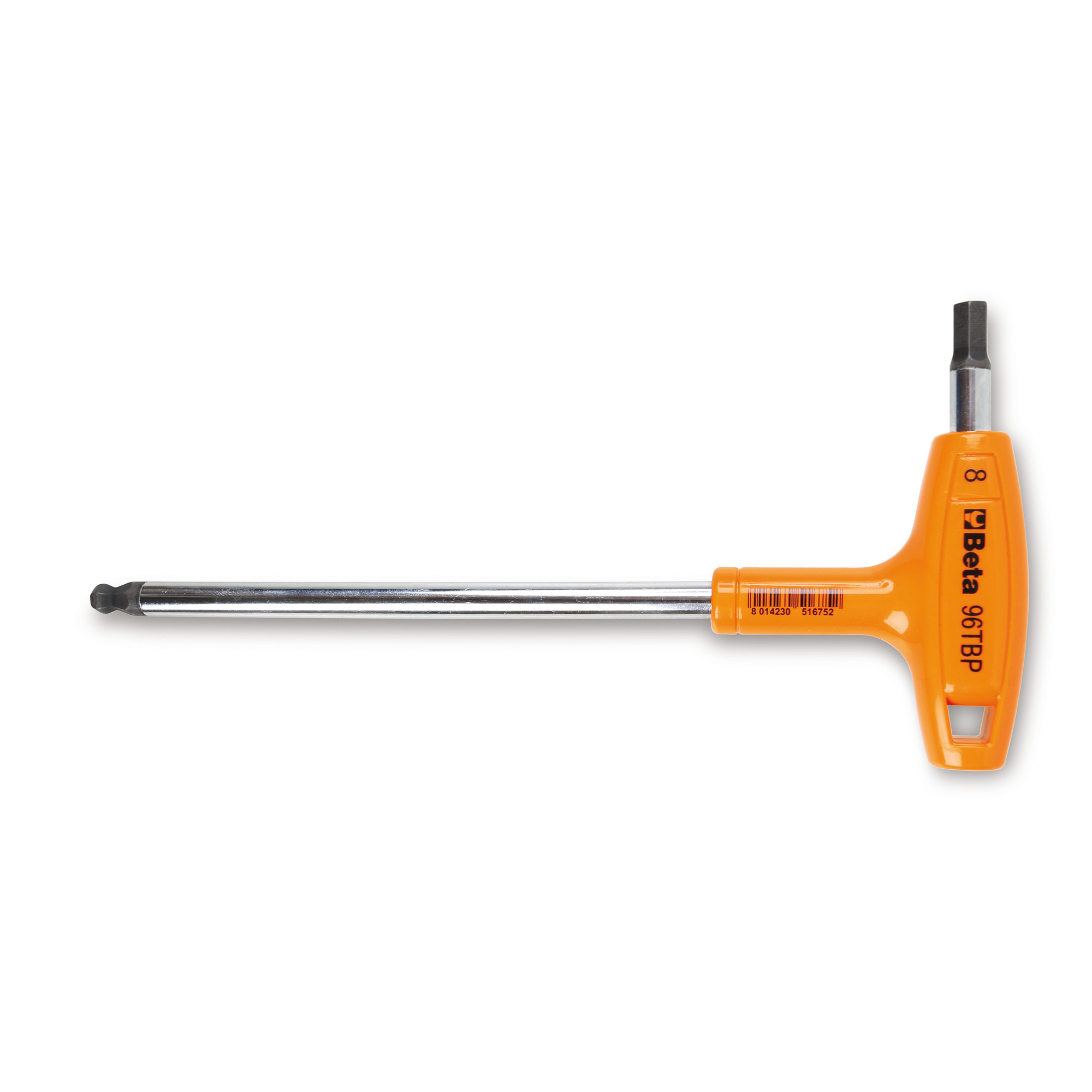 Beta, Ball End High Torque T-Handle Hex Key 6mm, Pieces (qty.) 1 Model# 96TBP 6