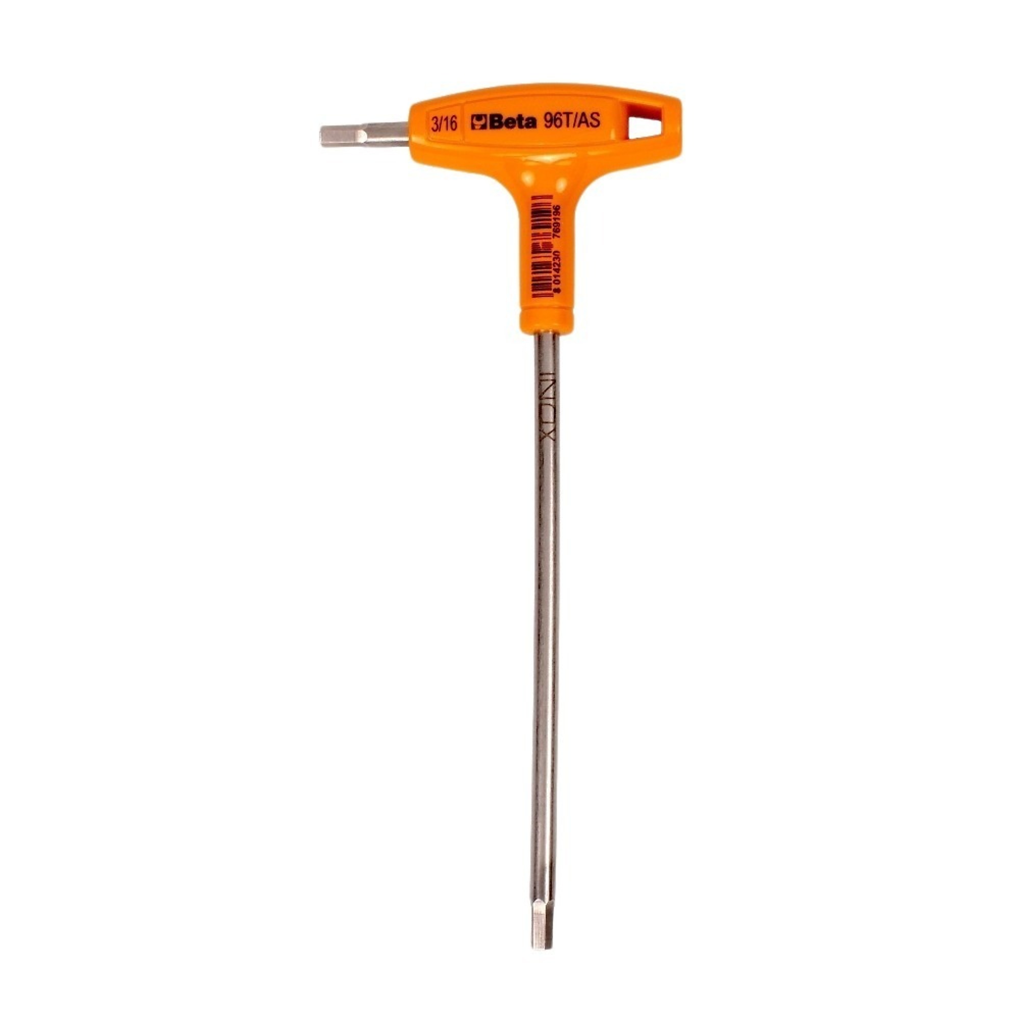 Beta, 3/16in. High Torque T-Handle Hex Key Wrench, Pieces (qty.) 1 Model# 96T-AS 3/16