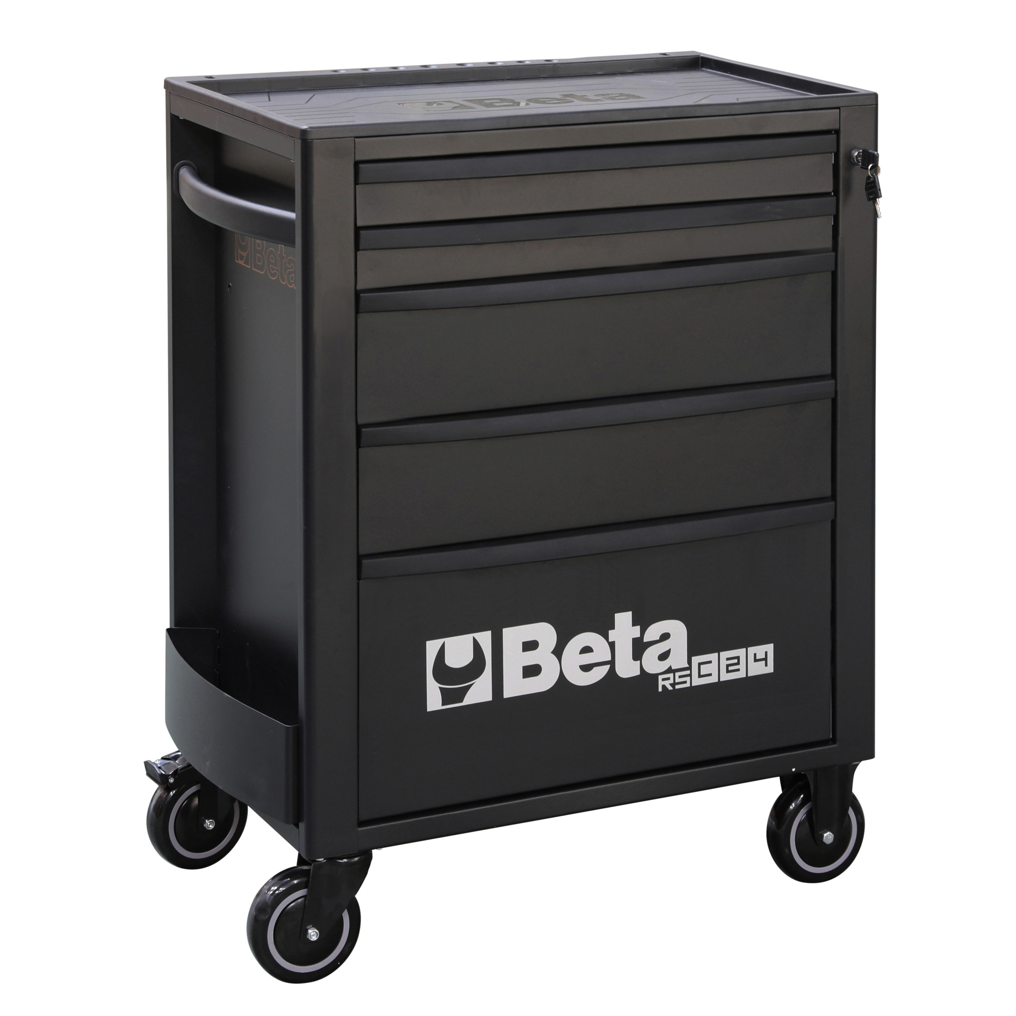 Beta, Heavy Duty 5 -Drawer Rolling Tool Cabinet, Width 29.14 in, Height 38.15 in, Color Black, Model# RSC24/5-N