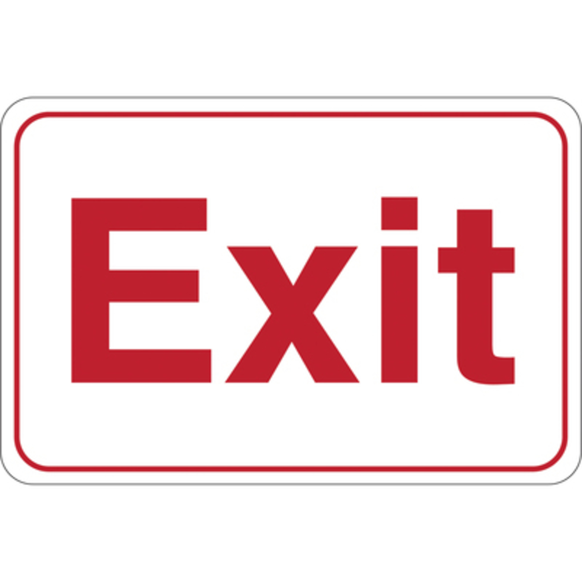 Exit 6 x 9in. FS 1/CS, Sign Message Exit, Height 9 in, Width 6 in, Model# SN201
