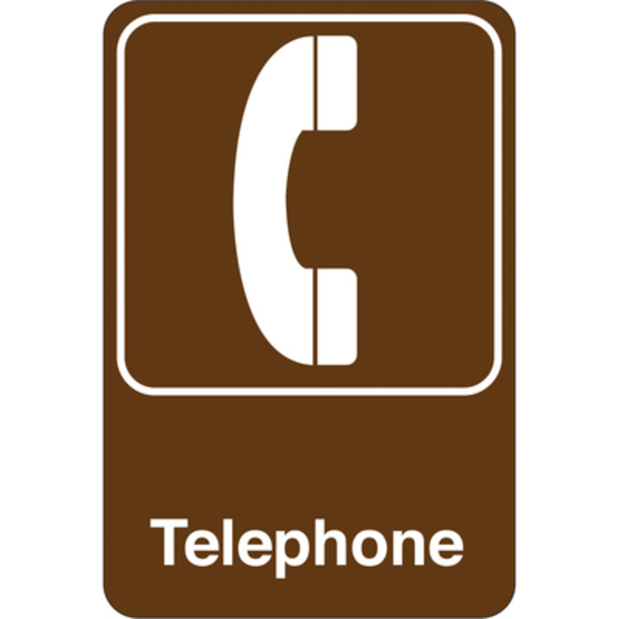 Telephone 9 x 6in. FS 1/CS, Sign Message Telephone, Height 6 in, Width 9 in, Model# SN409