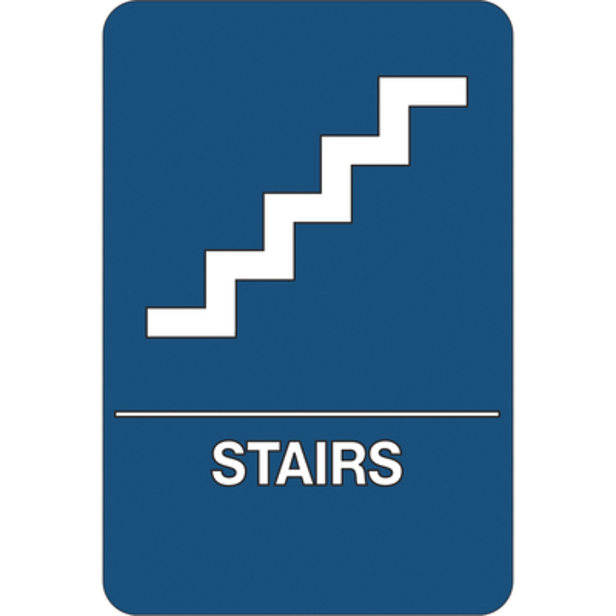 Stairs ADA Compliant PS 1/CS, Sign Message Stairs, Height 6 in, Width 9 in, Model# SN101