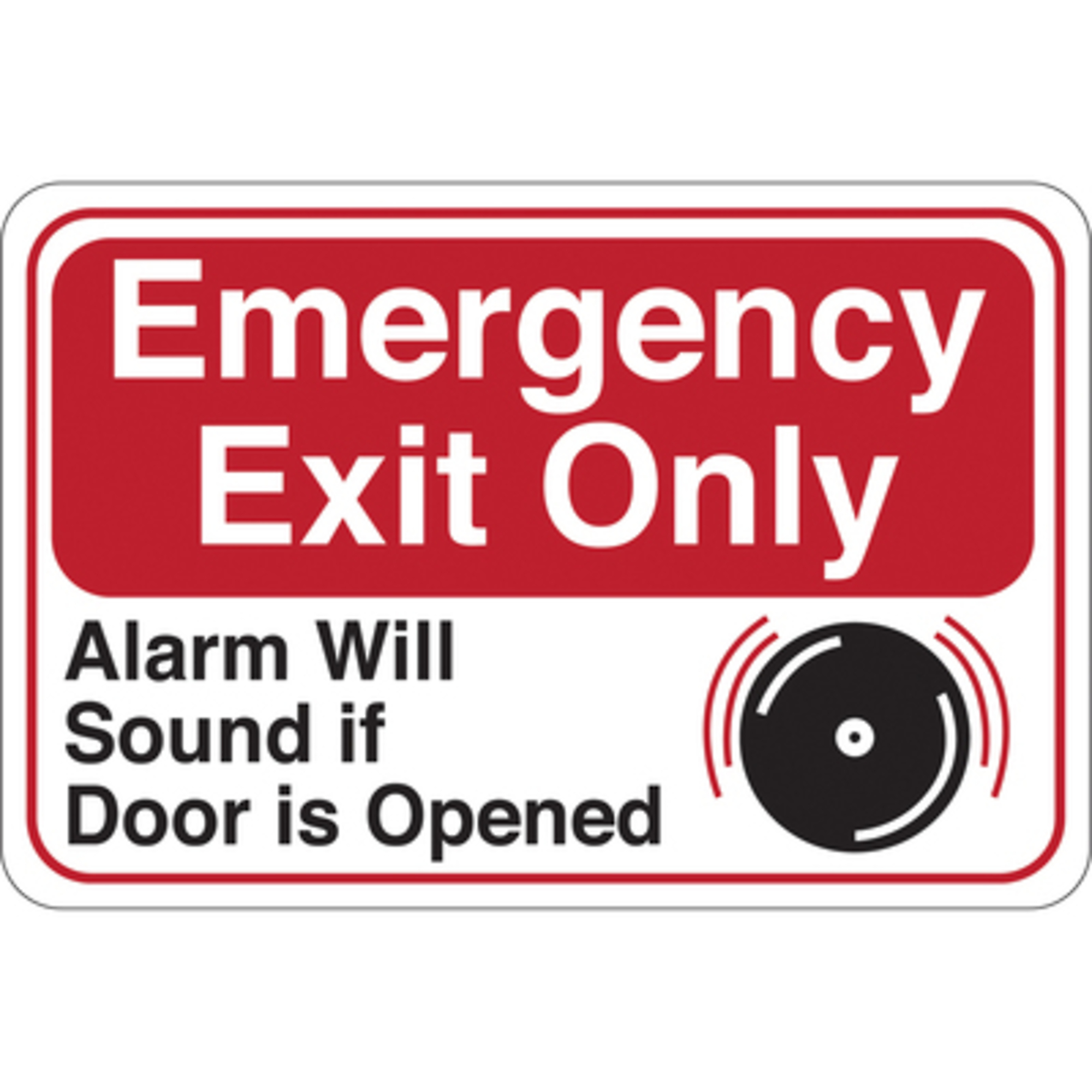 Emergency Exit Only. 6 x 9in. FS 1/CS, Sign Message Emergency Exit Only, Height 9 in, Width 6 in, Model# SN200