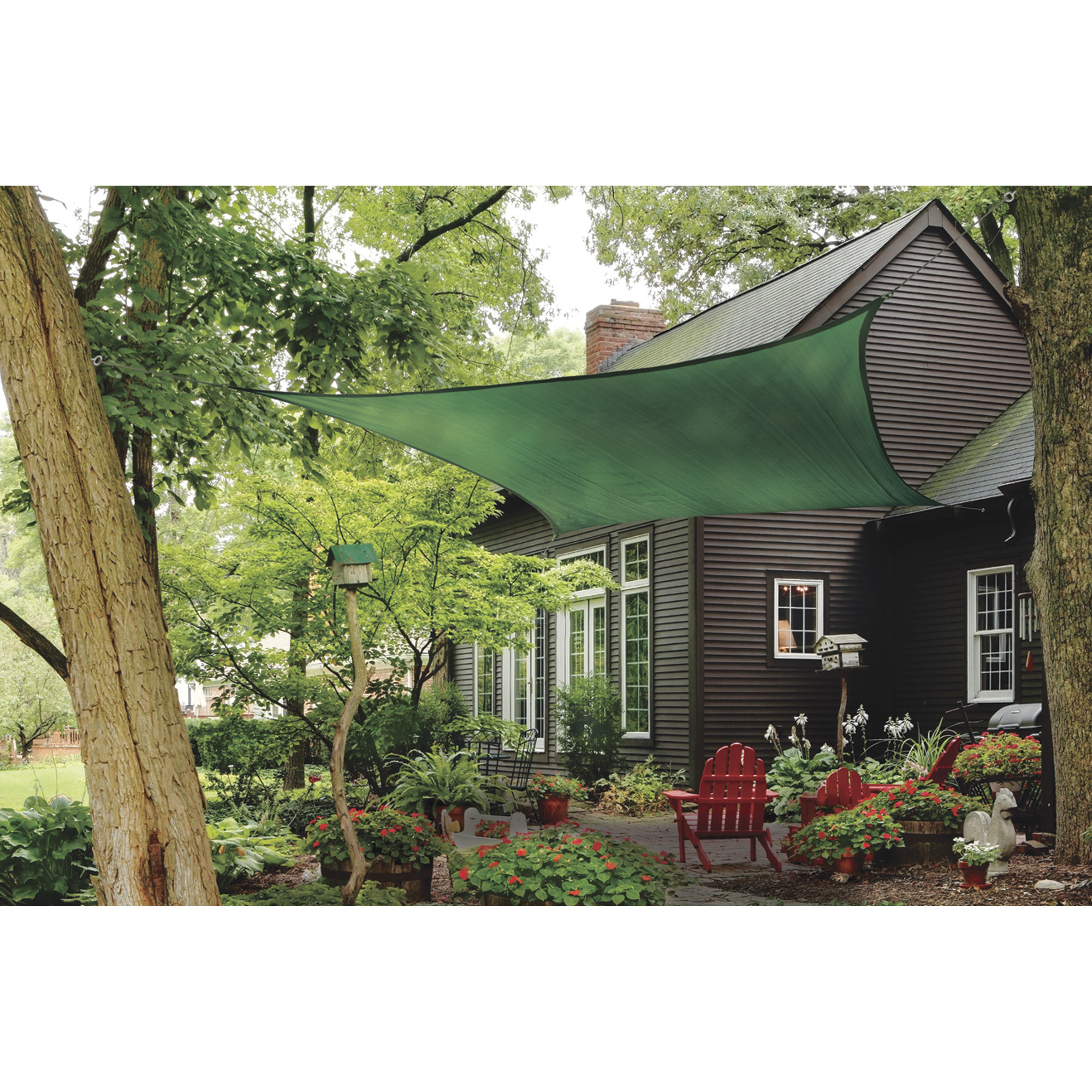 Shelterlogic Sun Shade Sail, 16ft. Square, Evergreen, Model# 64155 