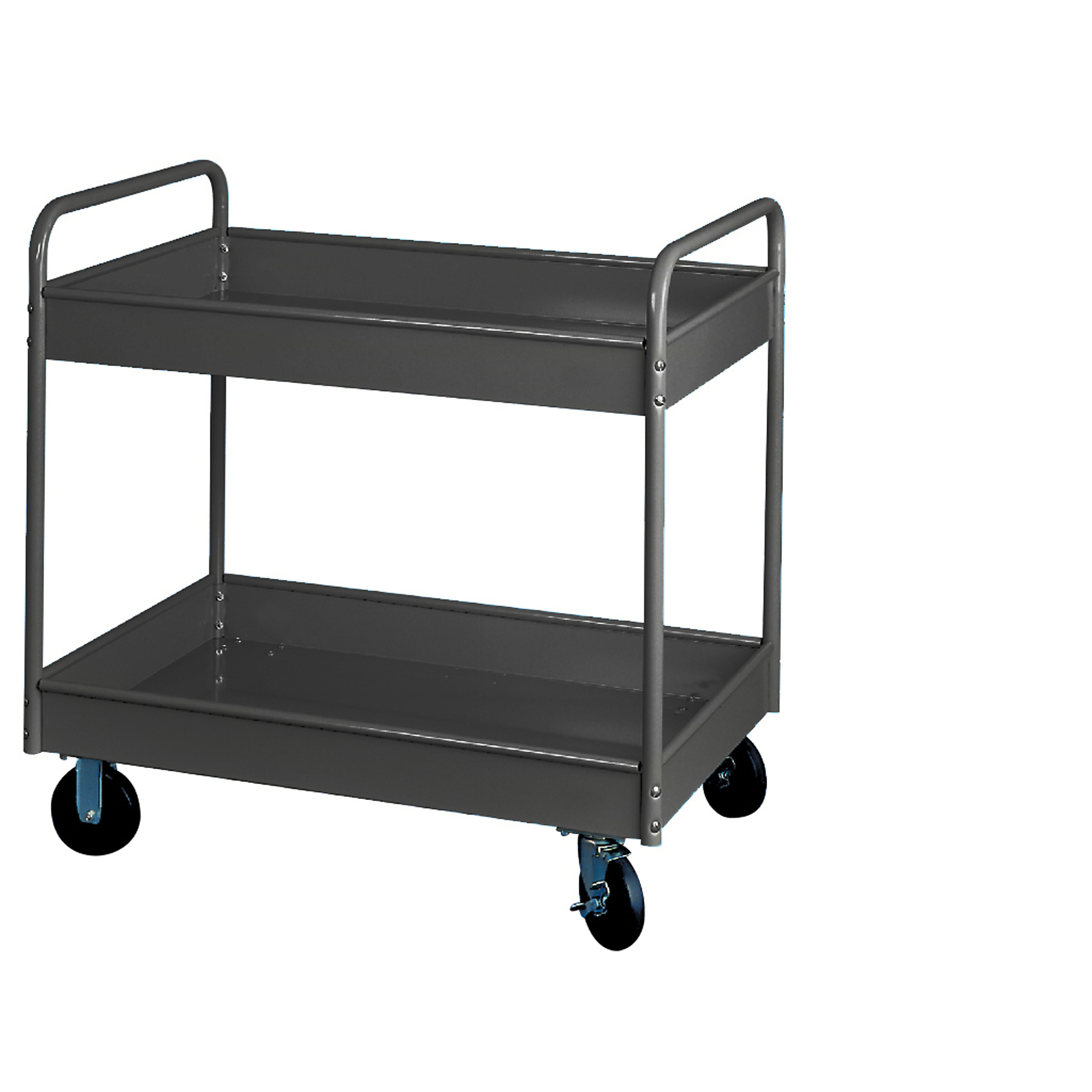 Equipto, Stock Cart, 2 Shelves, 500 Lb. Cap, 36x24x36 Total Capacity 500 lb, Shelves (qty.) 2 Material Carbon Steel, Model# 150
