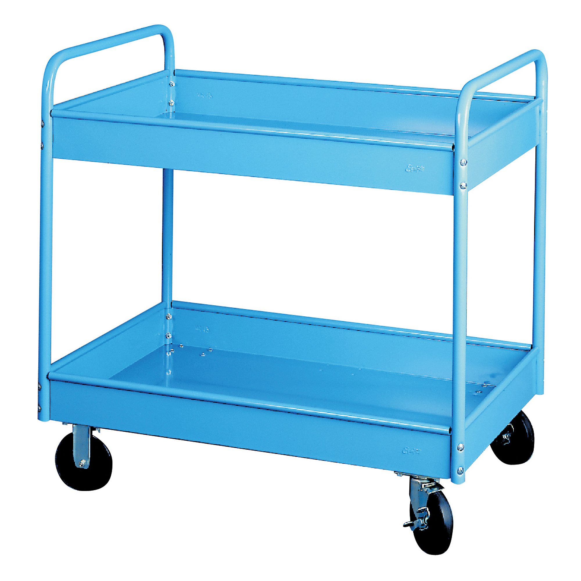 Equipto, Stock Cart, 2 Shelves, 500 Lb. Cap, 30x16x36 Total Capacity 500 lb, Shelves (qty.) 2 Material Carbon Steel, Model# 145