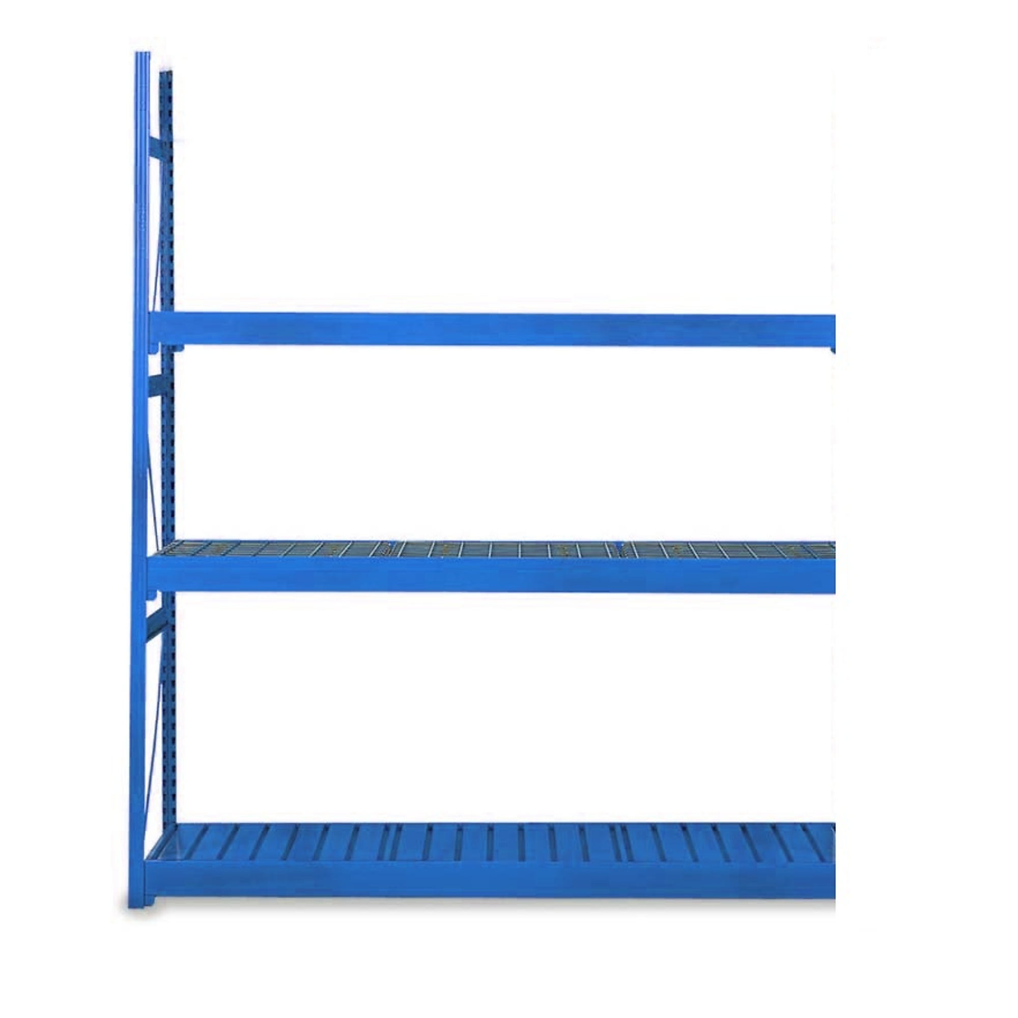 Equipto, VG Rack-AddOn w/Corrugt Stl dck-3 lvl 2 x 6 x 6 Height 72 in, Width 72 in, Depth 24 in, Model# 1006D62A-BL