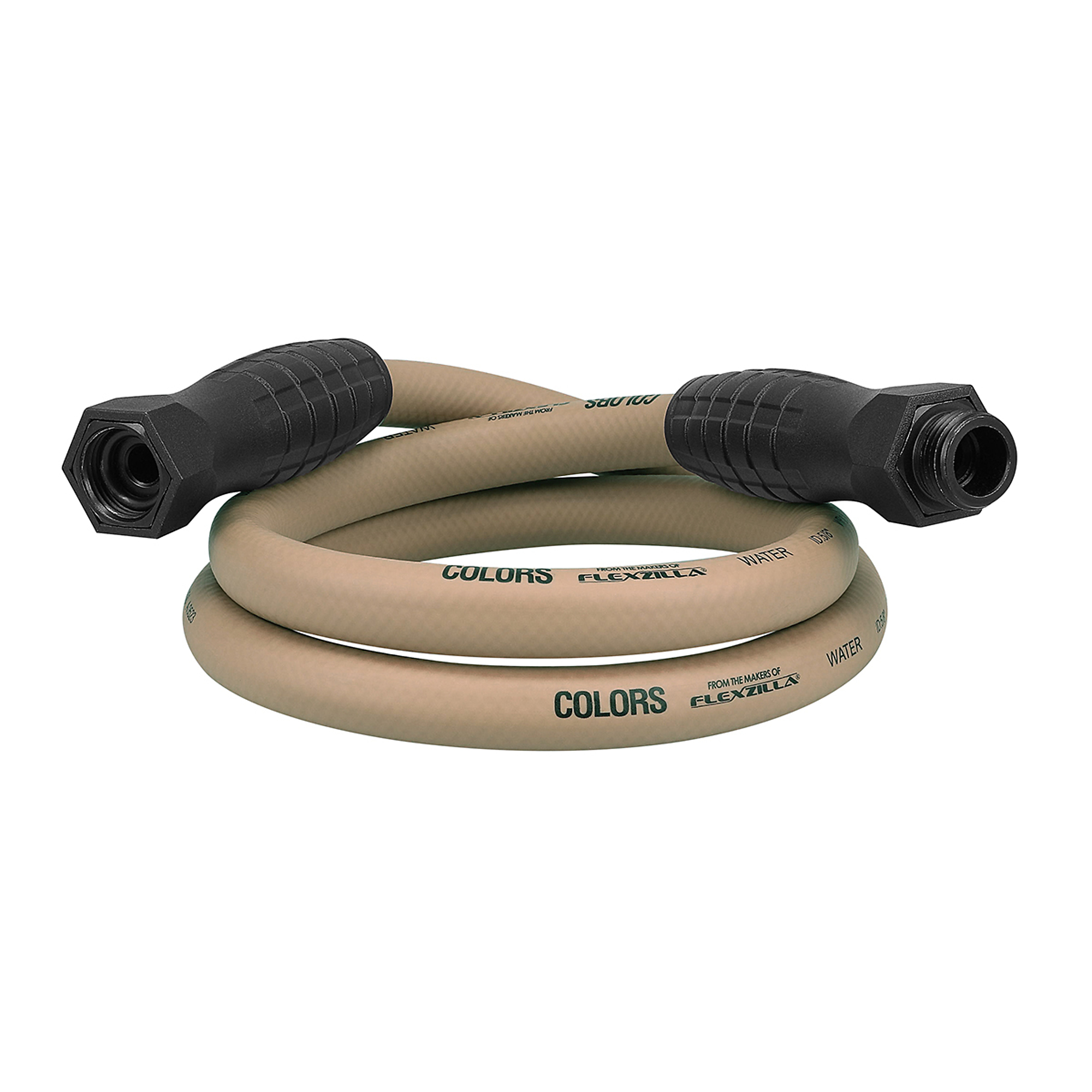 Legacy Flexzilla Colors Garden Hose, 5/8in. x 5ft., 3/4in, 150 PSI Max, SwivelGrip, Brown Mulch, Model# HFZC505BRS-E