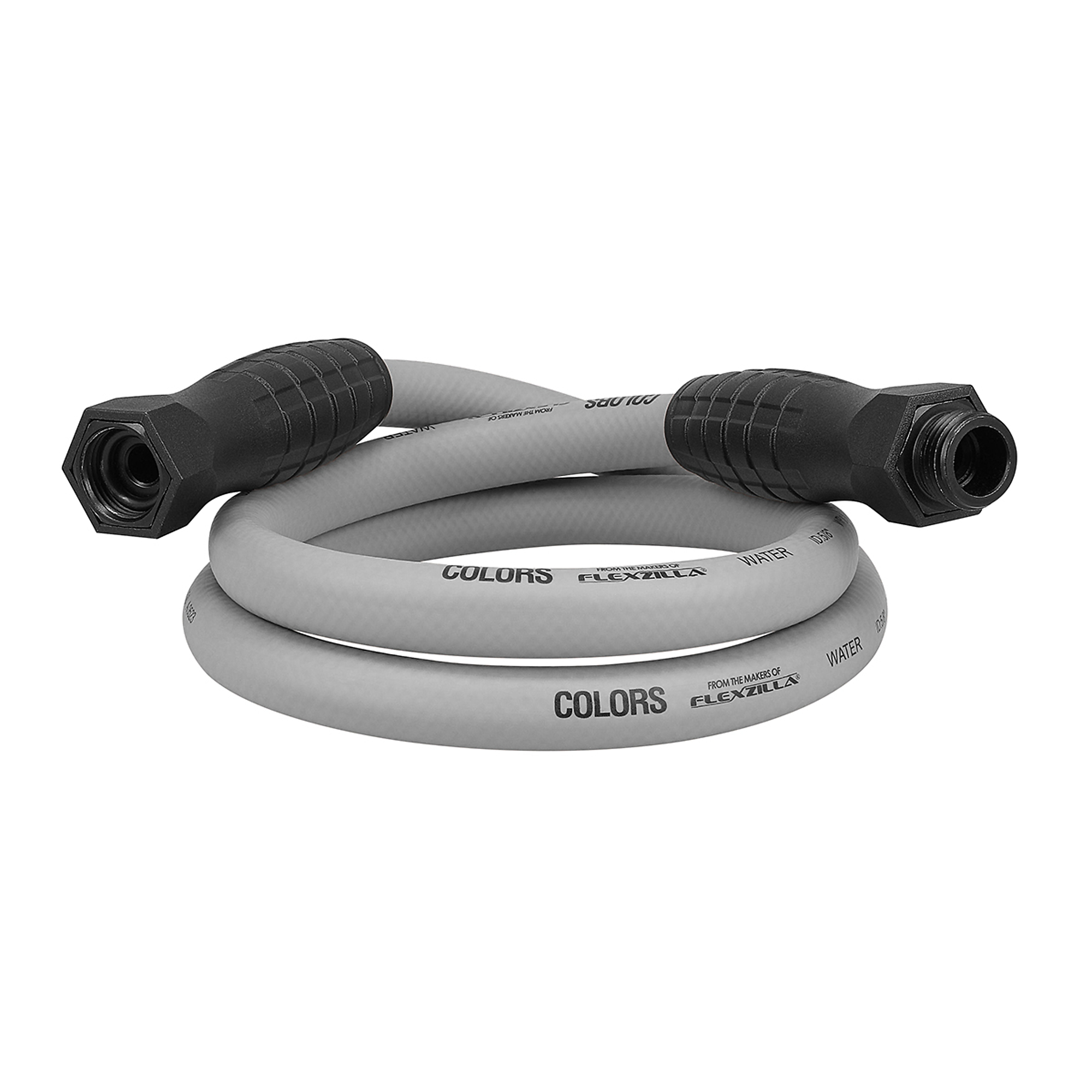 Legacy Flexzilla Colors Garden Hose, 5/8in. x 5ft., 150 PSI Max, SwivelGrip, Slate Grey, Model# HFZC505GYS-E