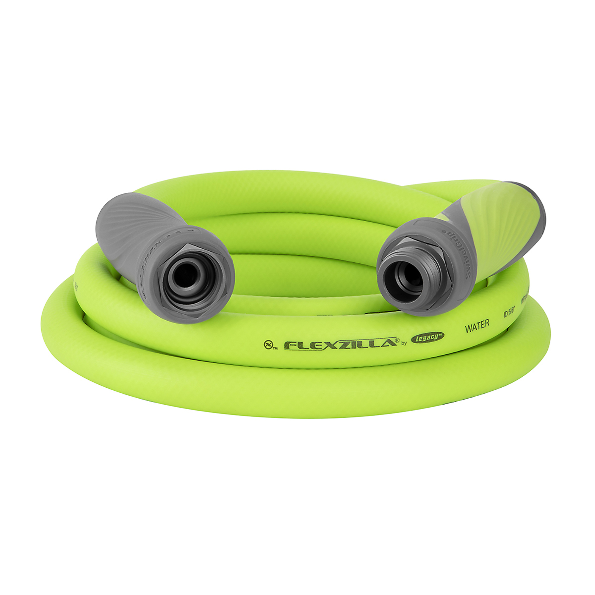Legacy Flexzilla Garden Lead-In Hose, 5/8in. x 10ft., 150 PSI Max, SwivelGrip, ZillaGreen™, Model# HFZG510YWS-E