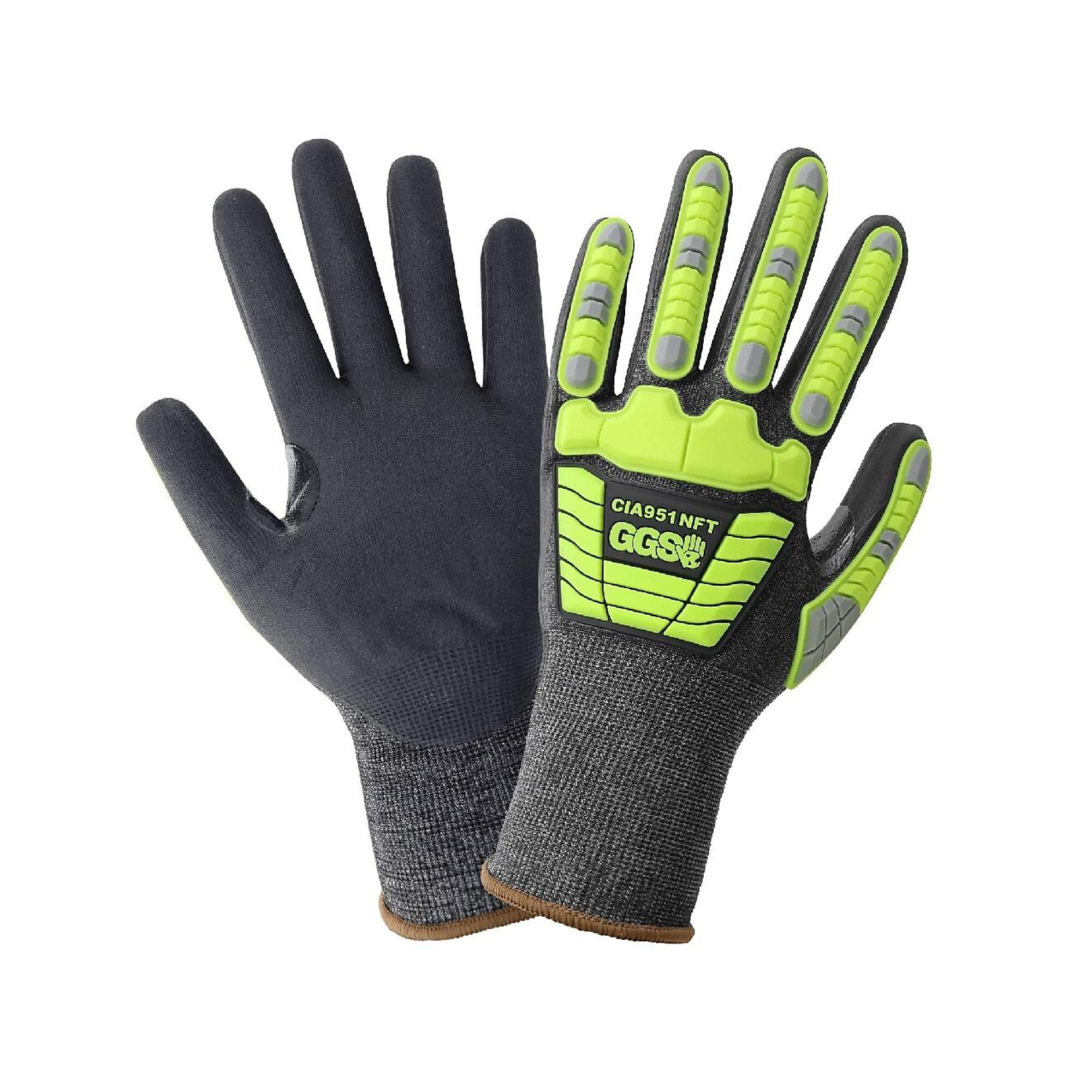 Global Glove 21Gauge Touch Screen, A5 Cut, Impact Gloves 12 Pairs