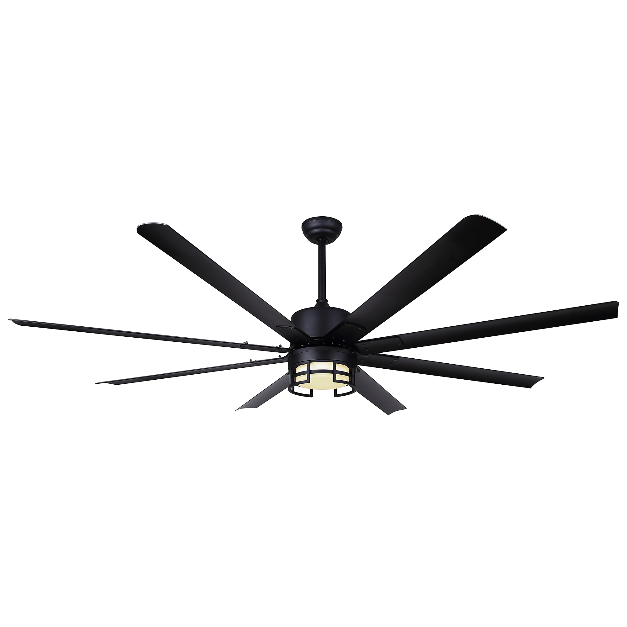 Canarm, Ezra Black Ceiling Fan, Fan Diameter 72 in, Fan Blade Span 60+, Model# CP72EZR8BK-W