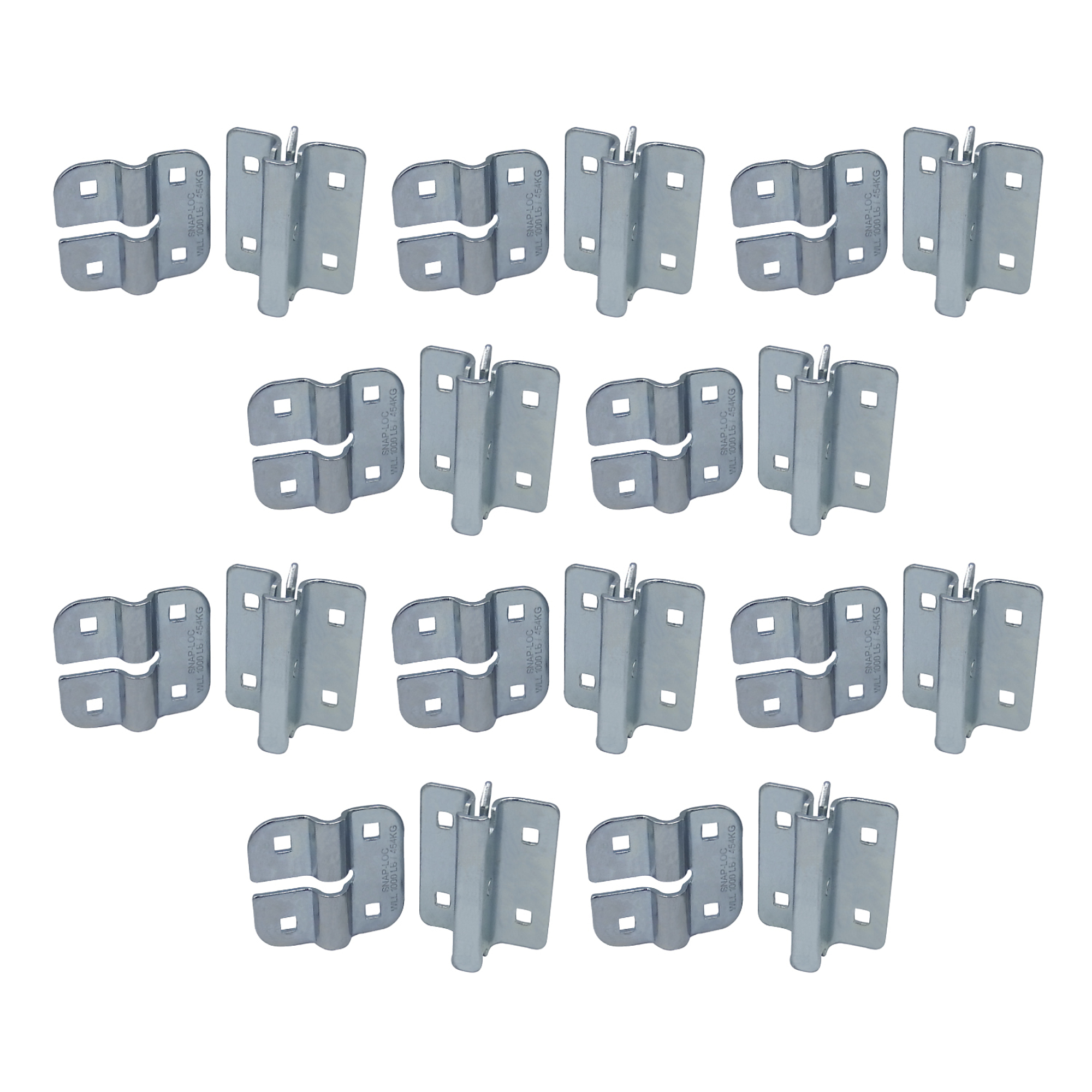 Snap-Loc E-Track Connector Plate Set - 10 Pcs, 333 lb Working Load, Heavy-Duty Steel, Model# SLAECPS10