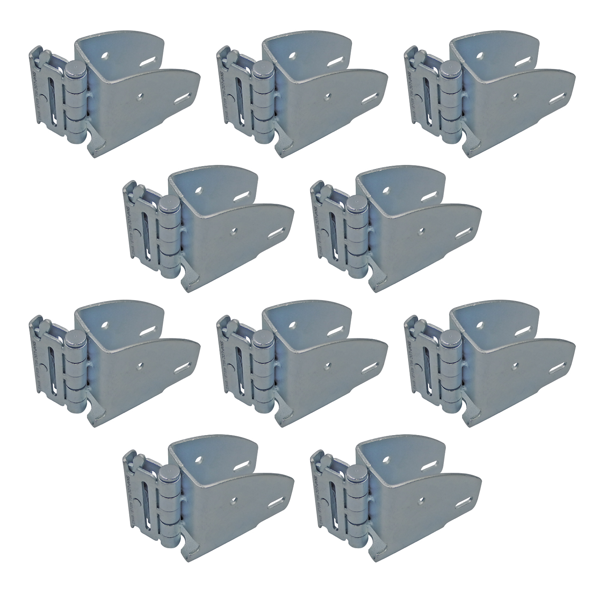 Snap-Loc E-Track Wood Beam End Socket with Hinge - 10 Pcs, 233 lb Working Load, Heavy-Duty Steel, Model# SLAEWESHI10